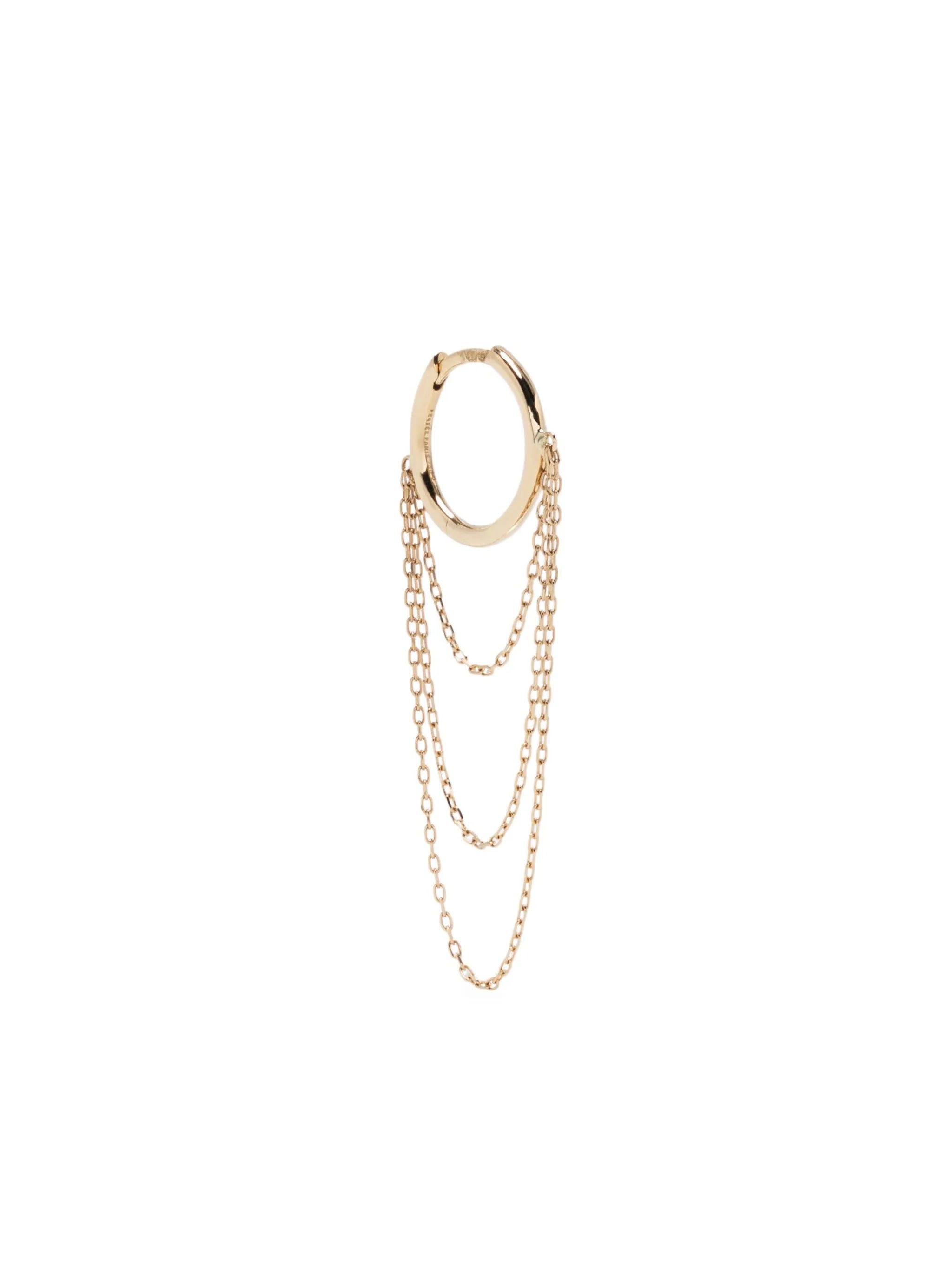 18kt yellow gold chain-link drop earring