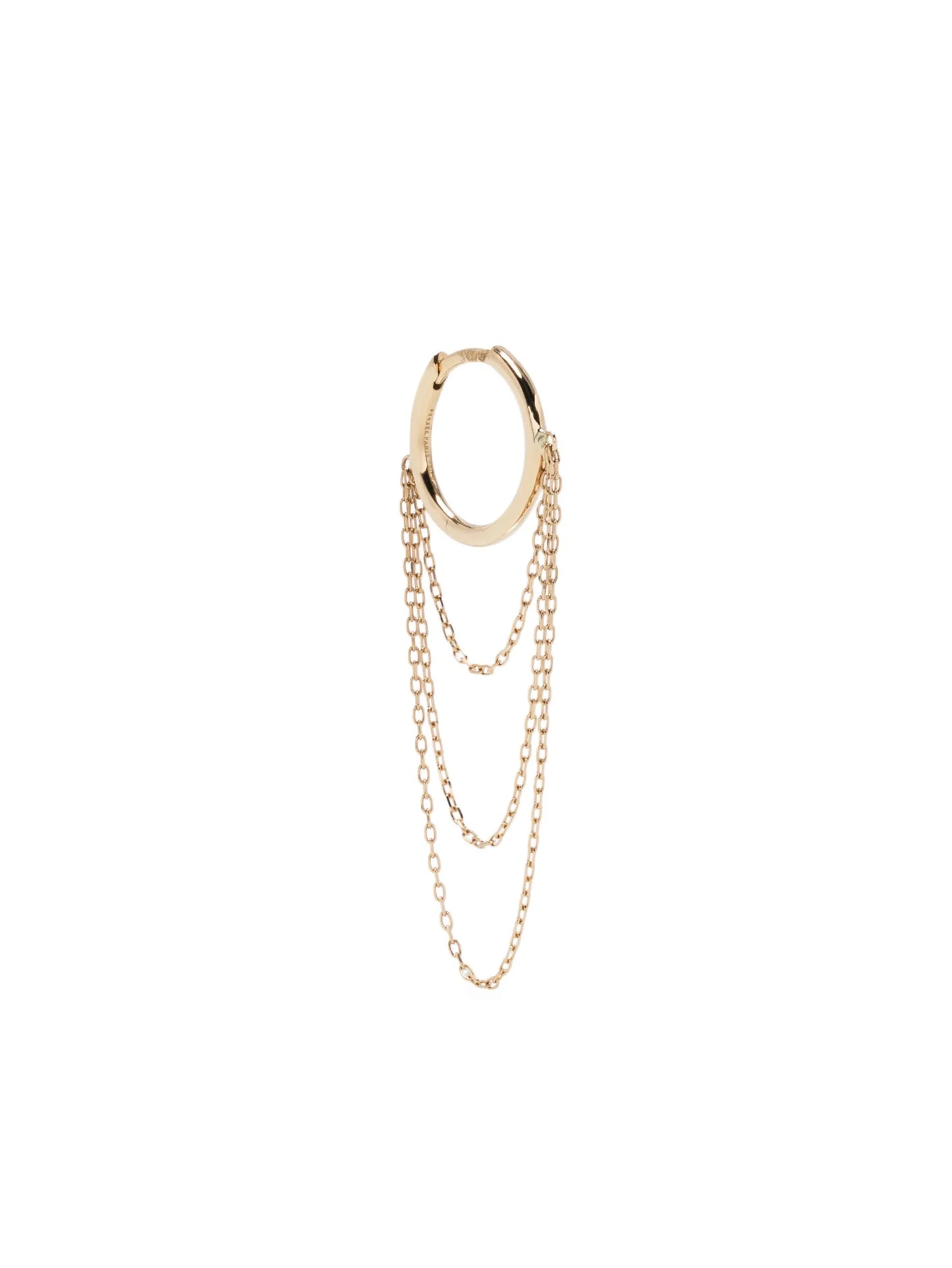 18kt yellow gold chain-link drop earring