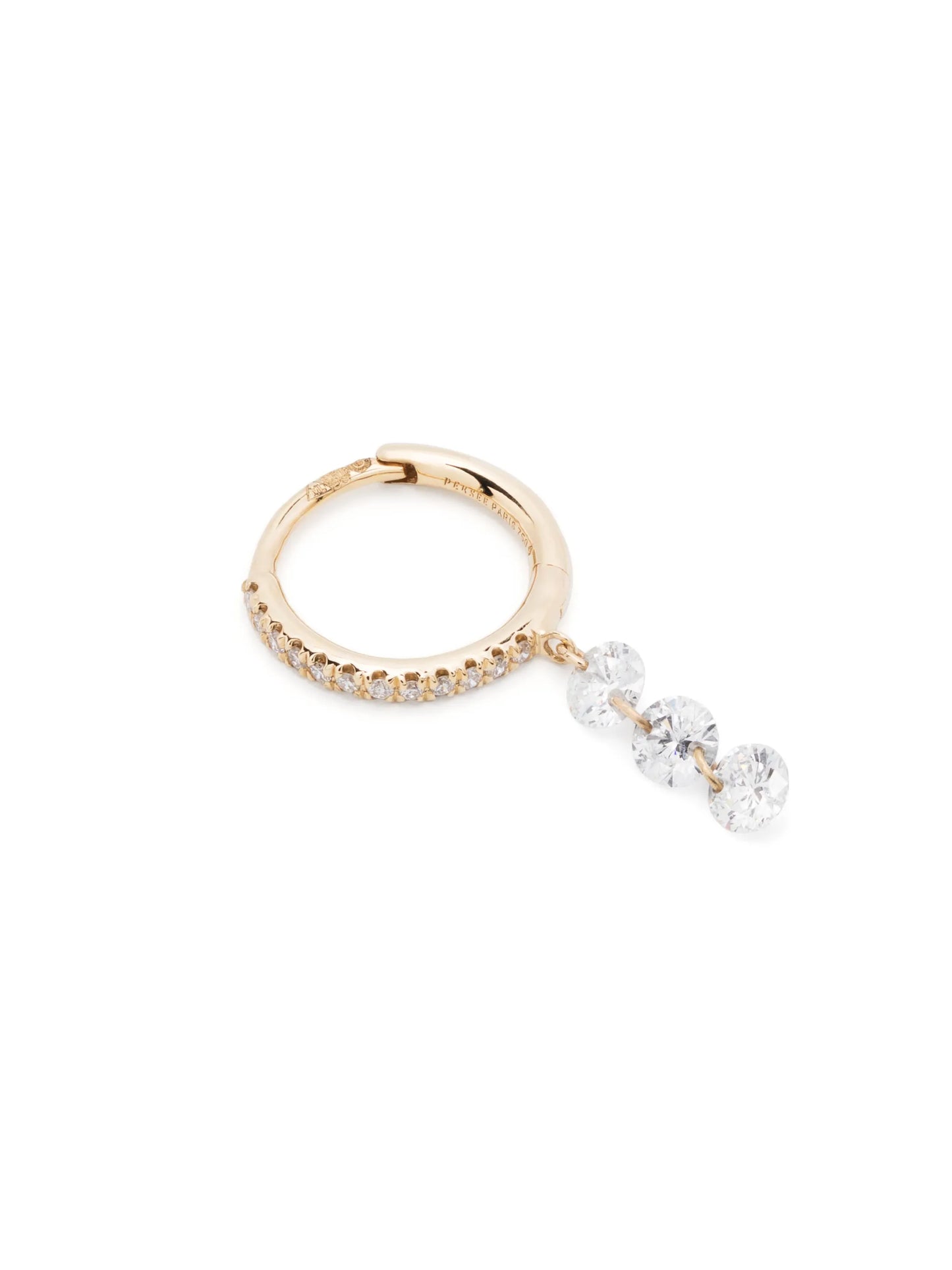 18kt yellow gold diamond drop earring