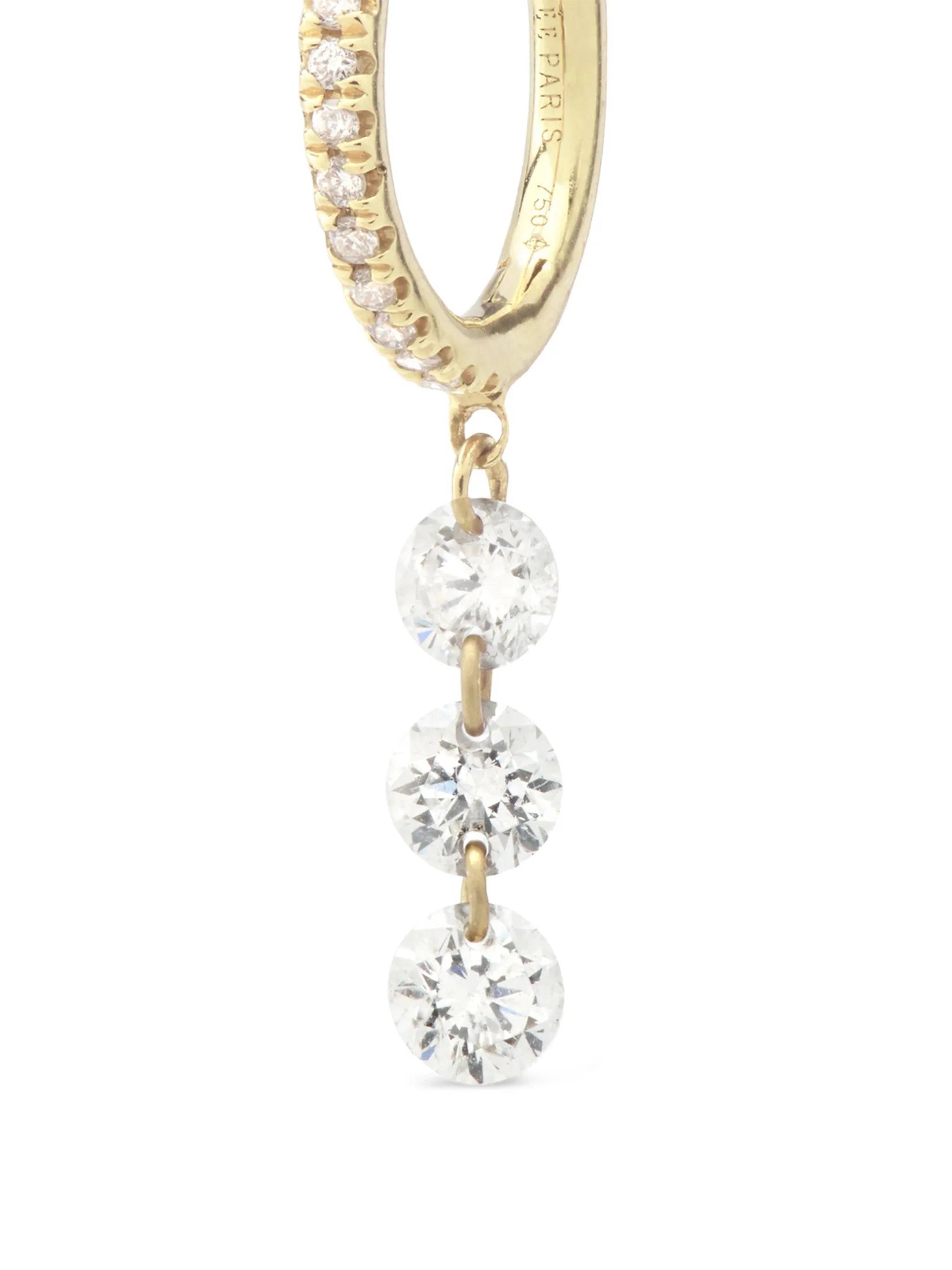 diamond drop-design earring