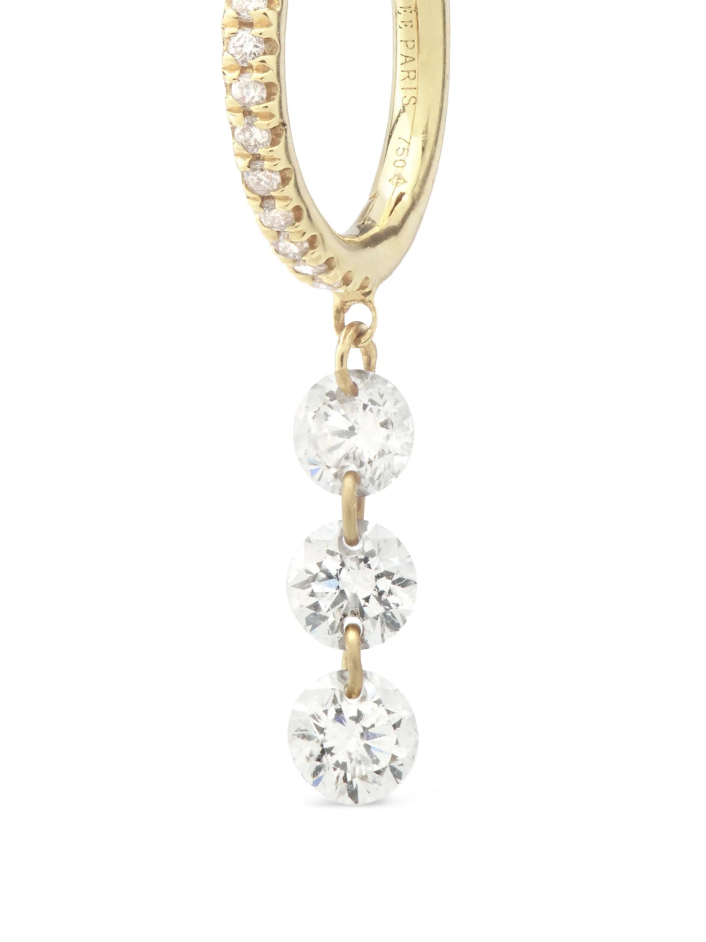 diamond drop-design earring
