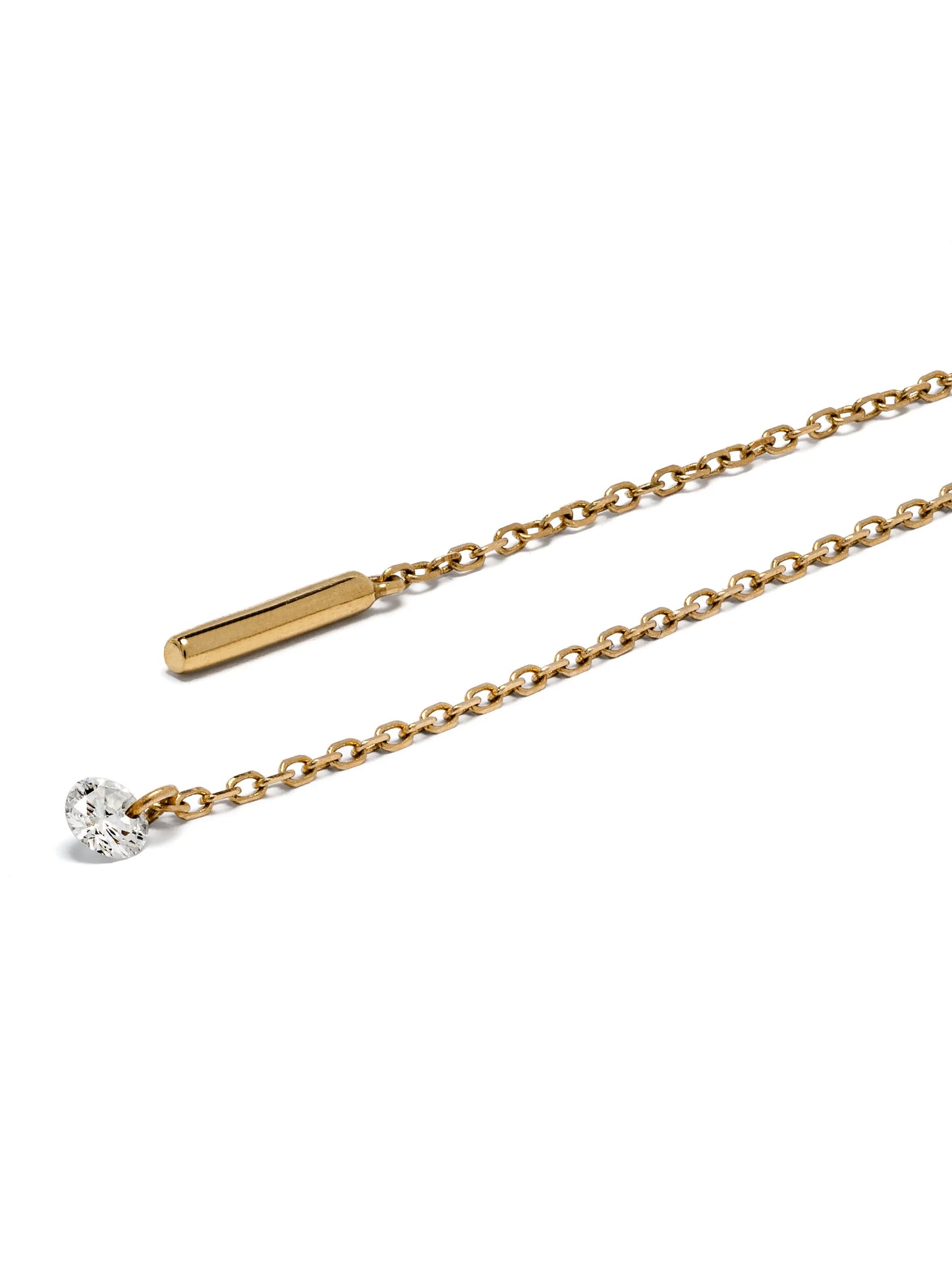 18kt yellow gold Danaé diamond earring