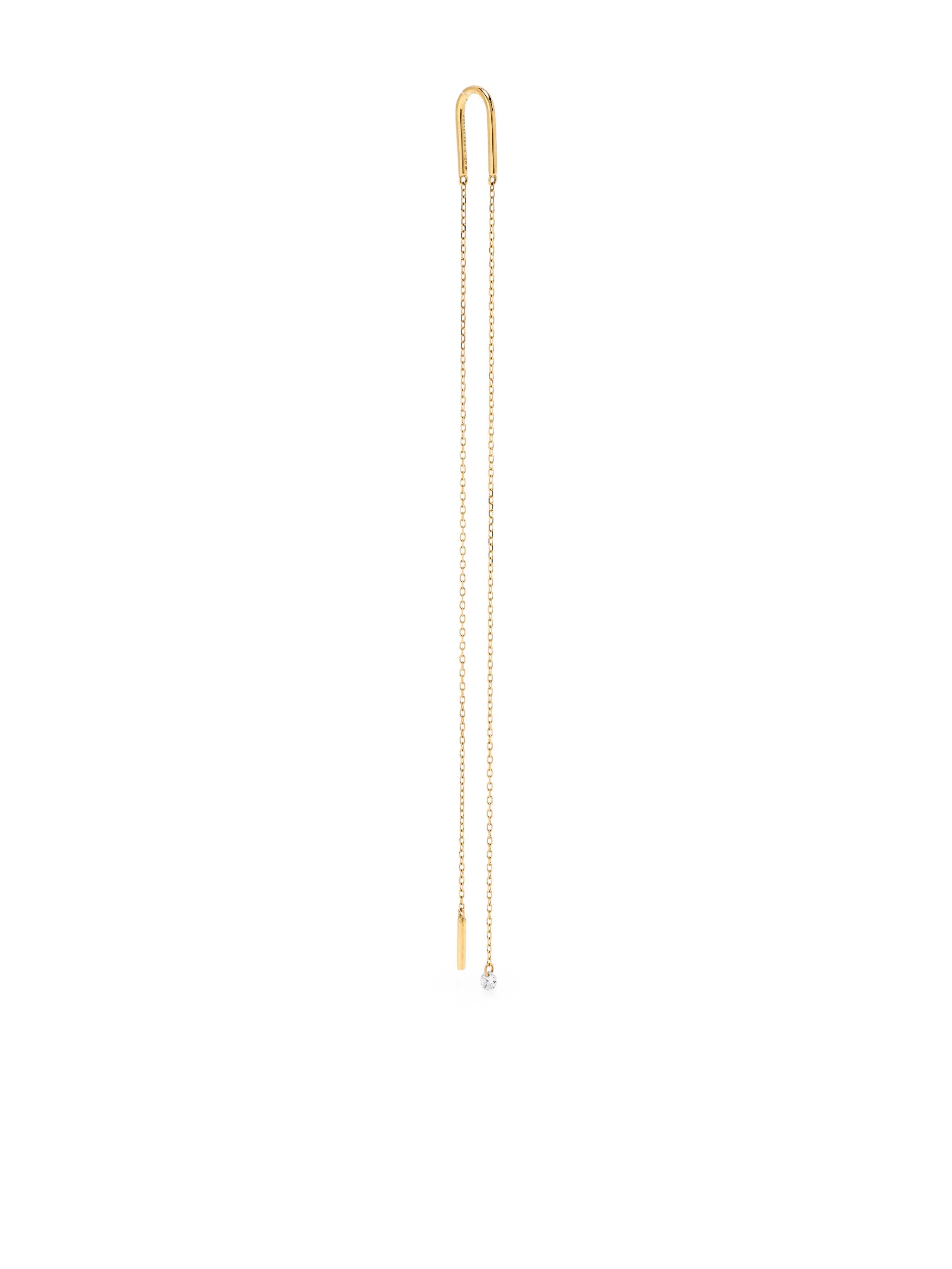 18kt yellow gold Danaé diamond earring