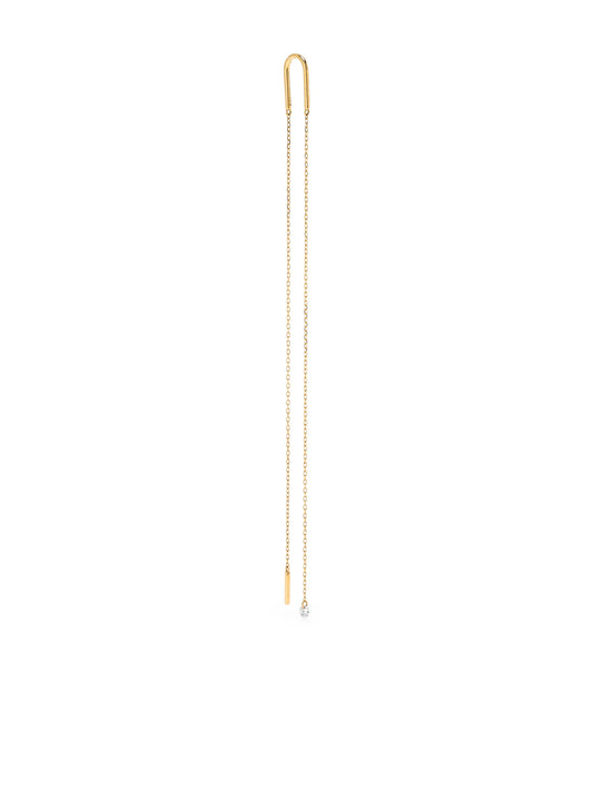 18kt yellow gold Danaé diamond earring