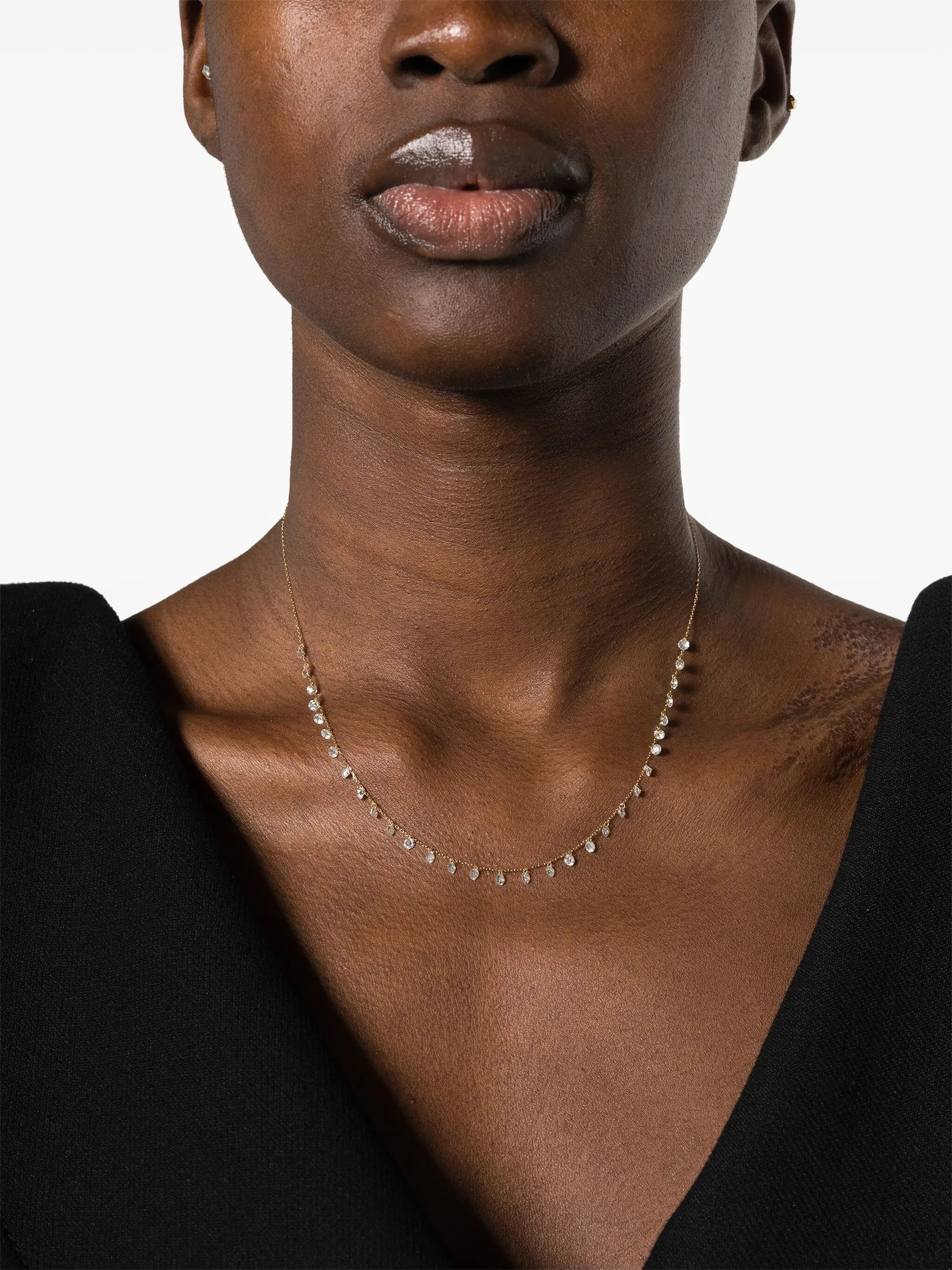 18kt yellow gold Danae diamond necklace