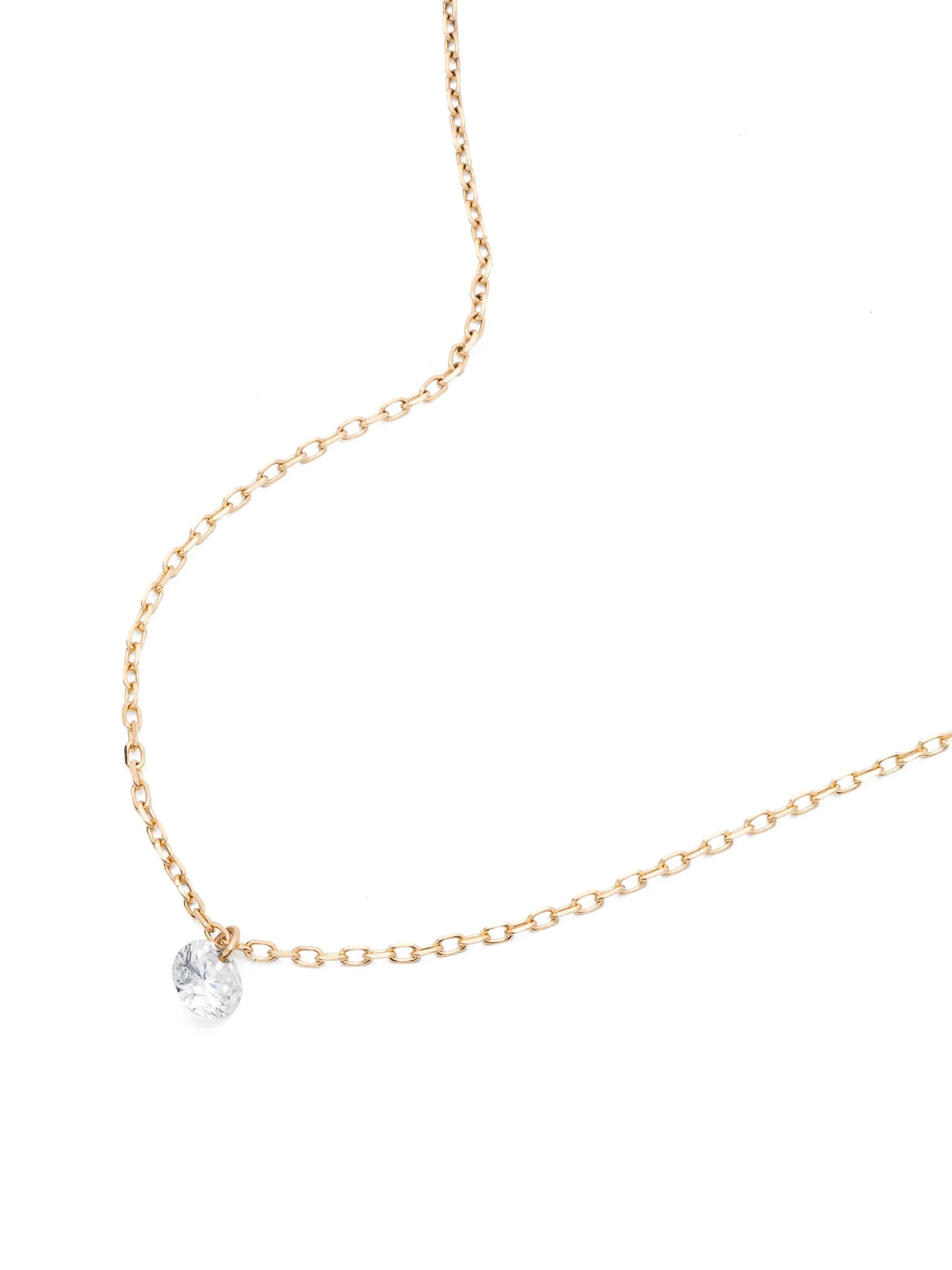 18kt yellow gold Danae diamond necklace