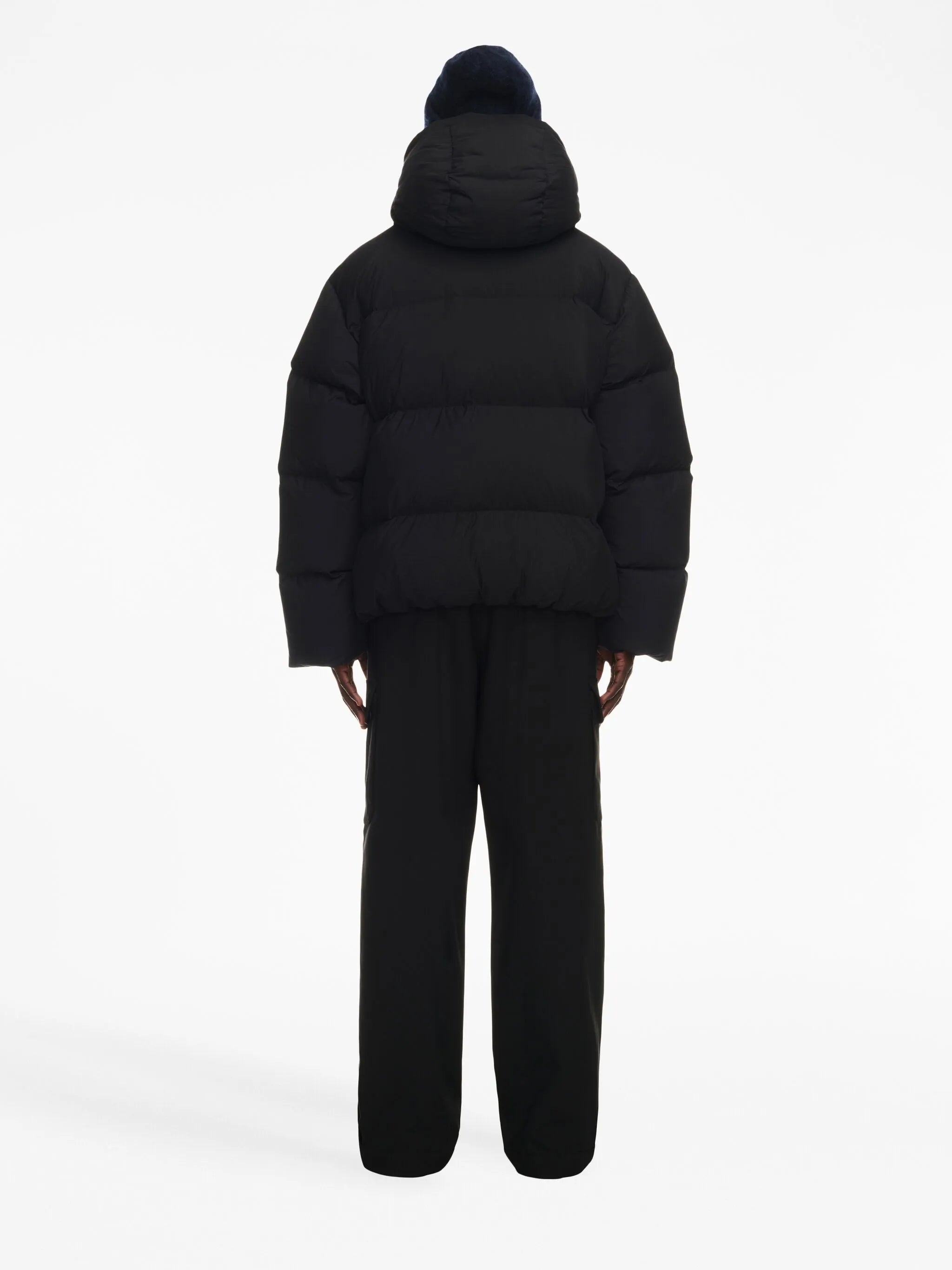zip-fastening padded jacket