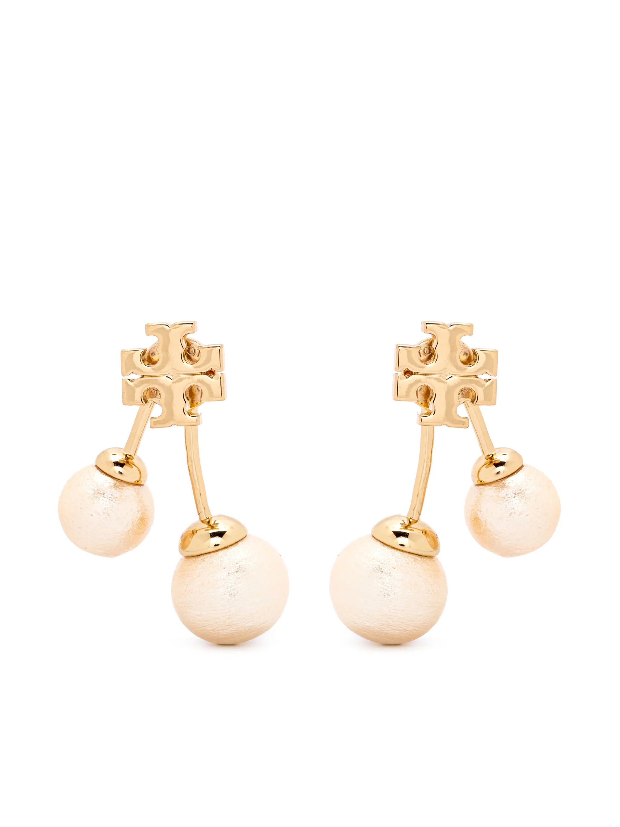 Kira pearl front-back earrings