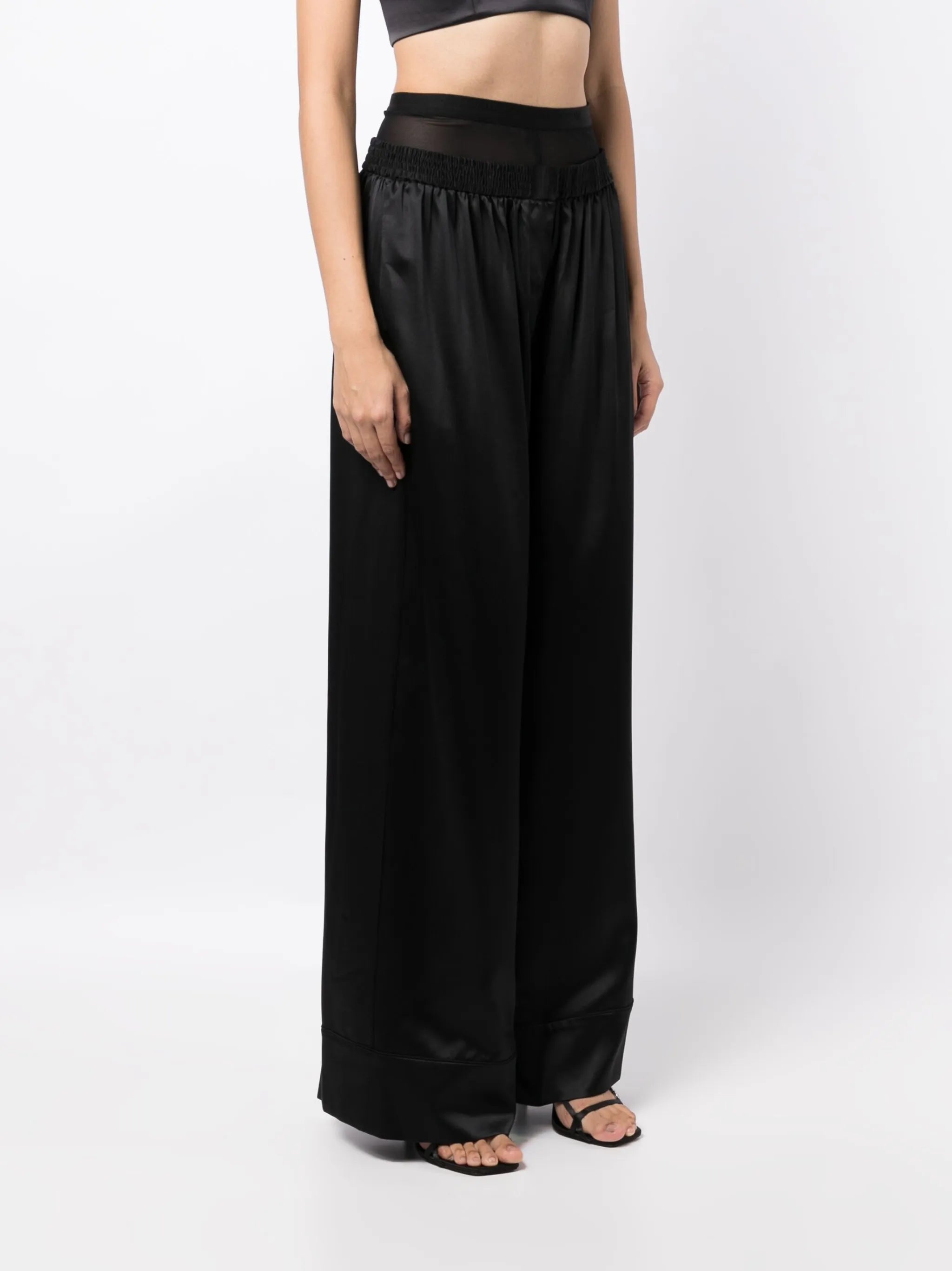 layered mesh boxer trousers