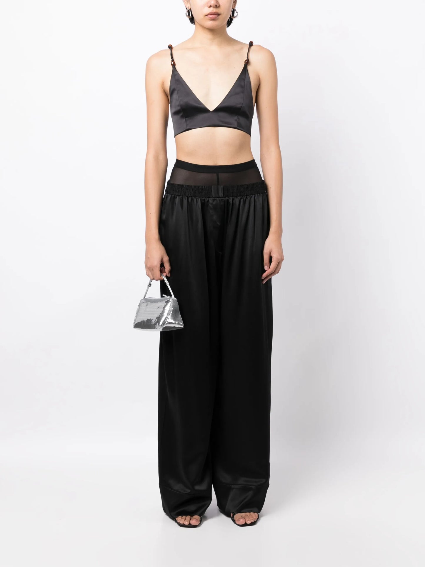 layered mesh boxer trousers