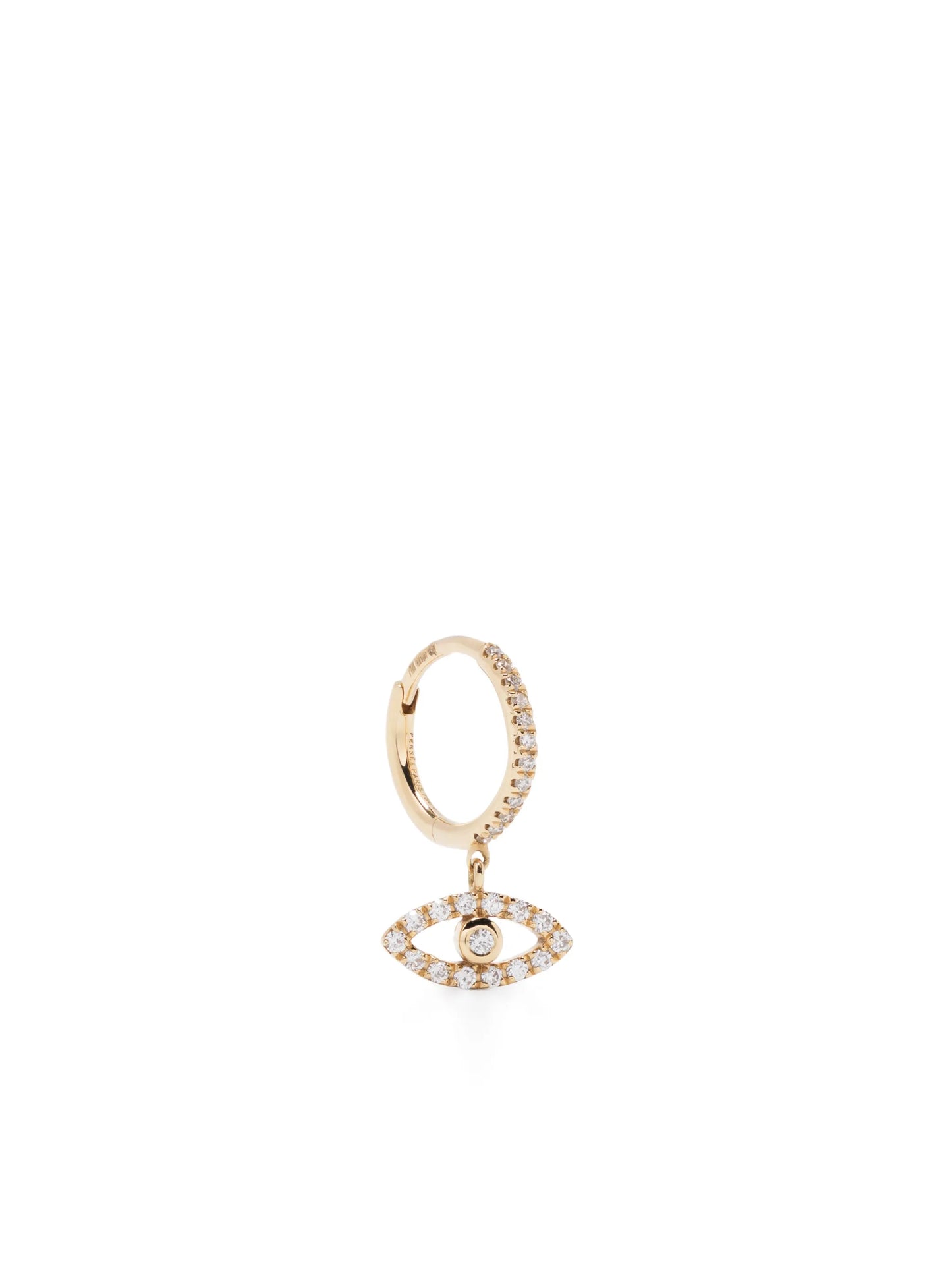 18kt yellow gold Evil Eye diamond earring