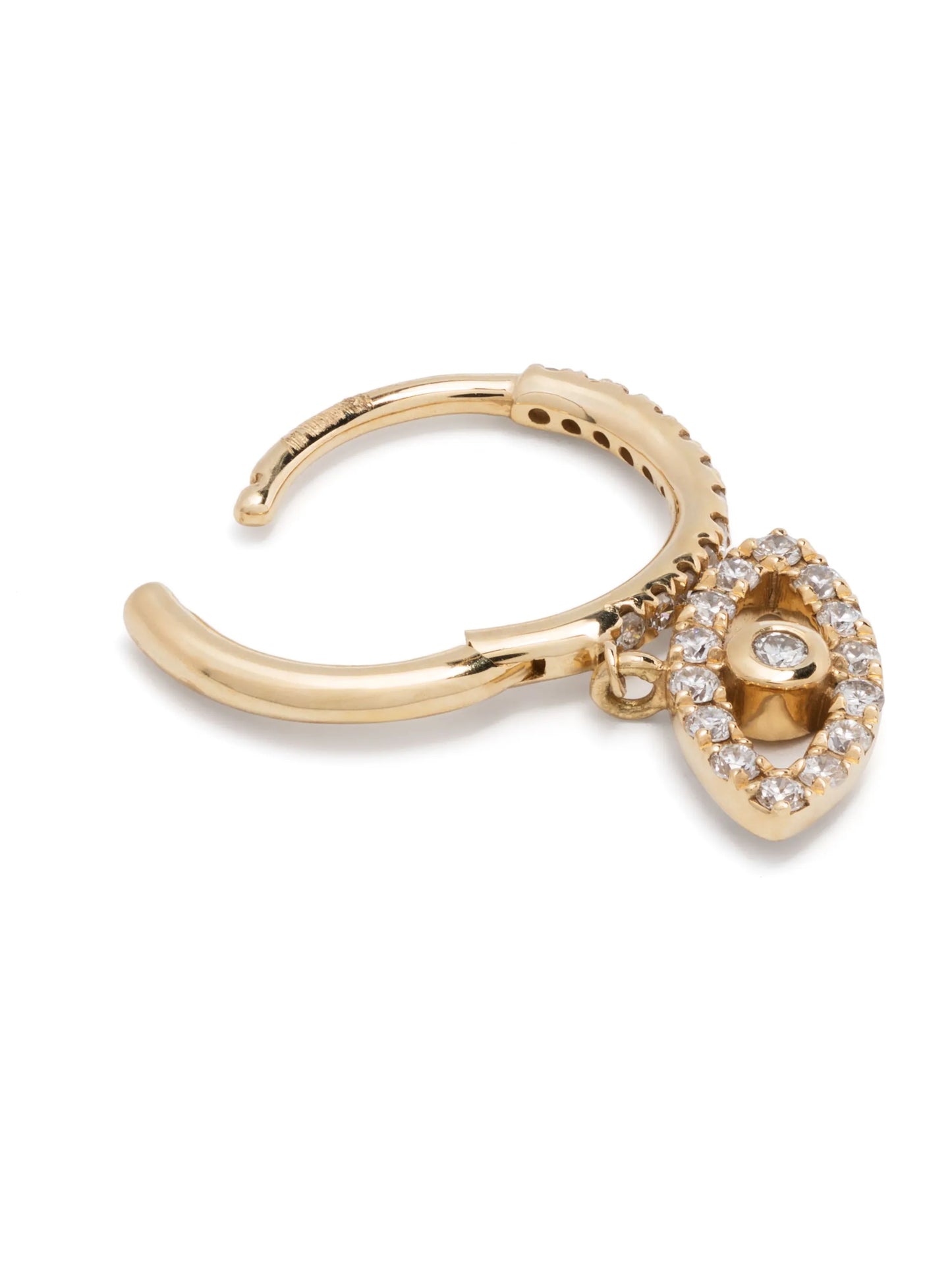 18kt yellow gold Evil Eye diamond earring