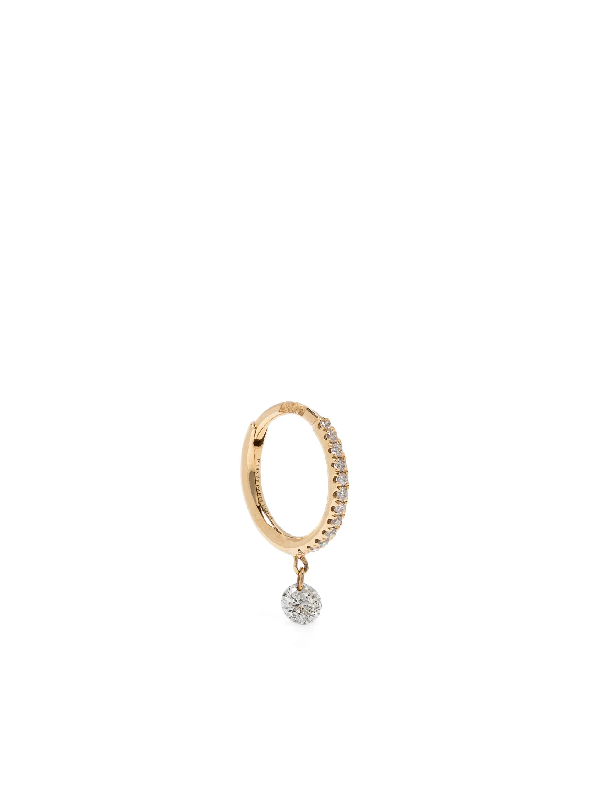 18kt yellow gold diamond single earring