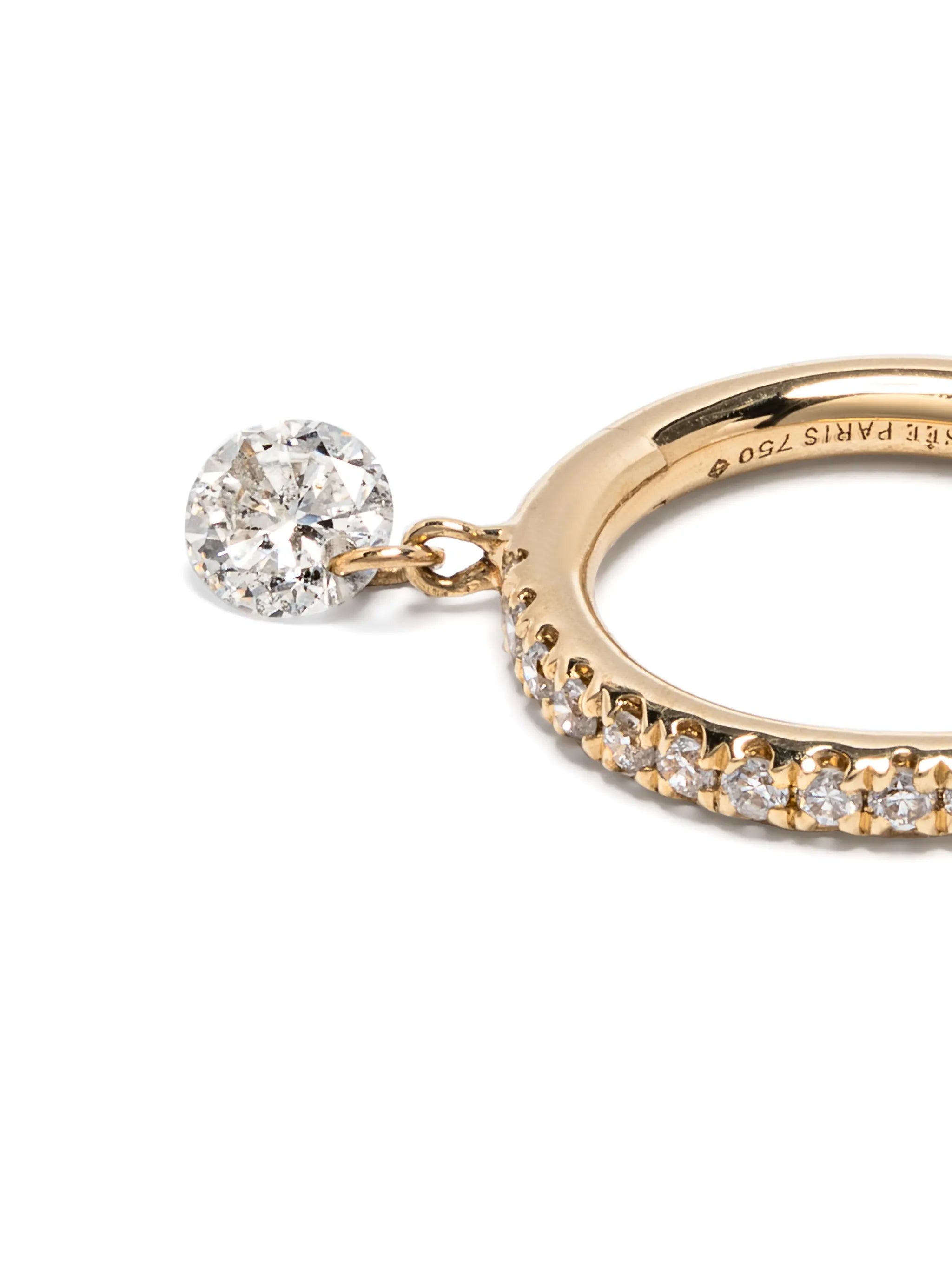 18kt yellow gold diamond single earring