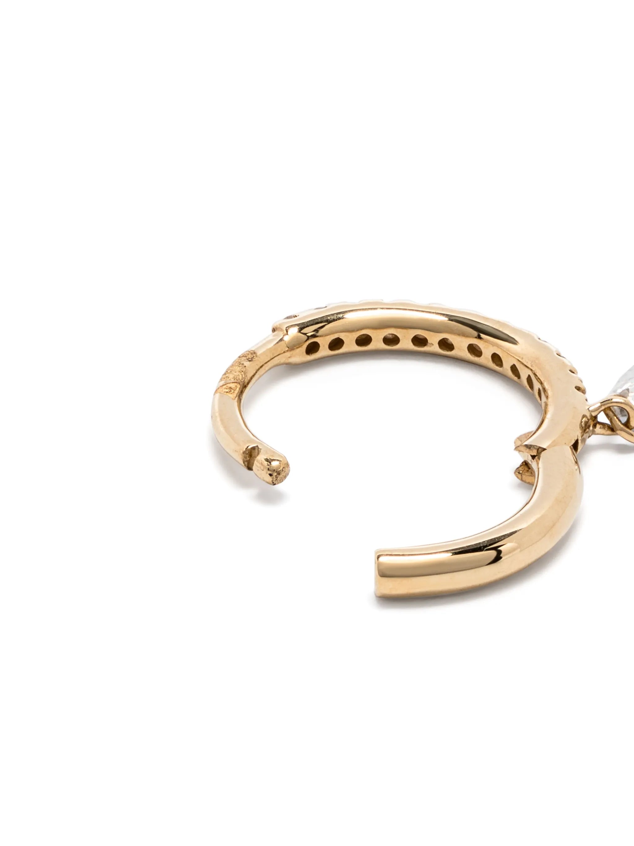 18kt yellow gold diamond single earring