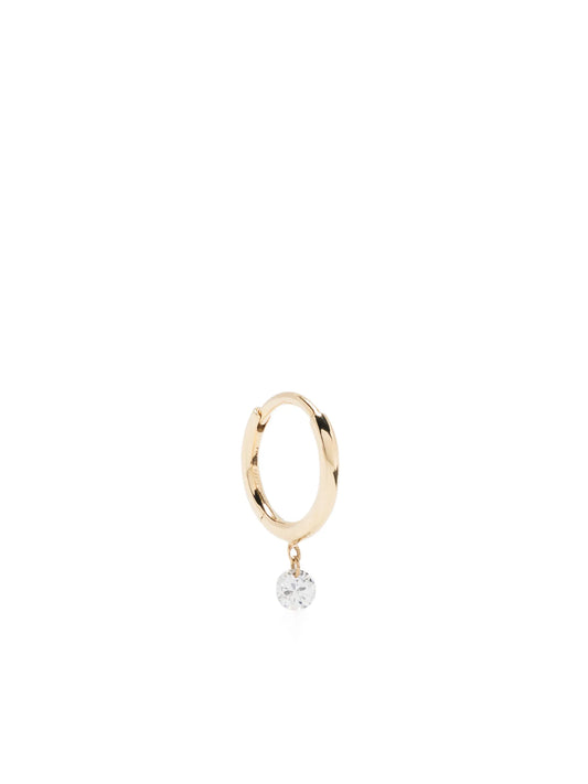 18kt yellow gold diamond hoop earring