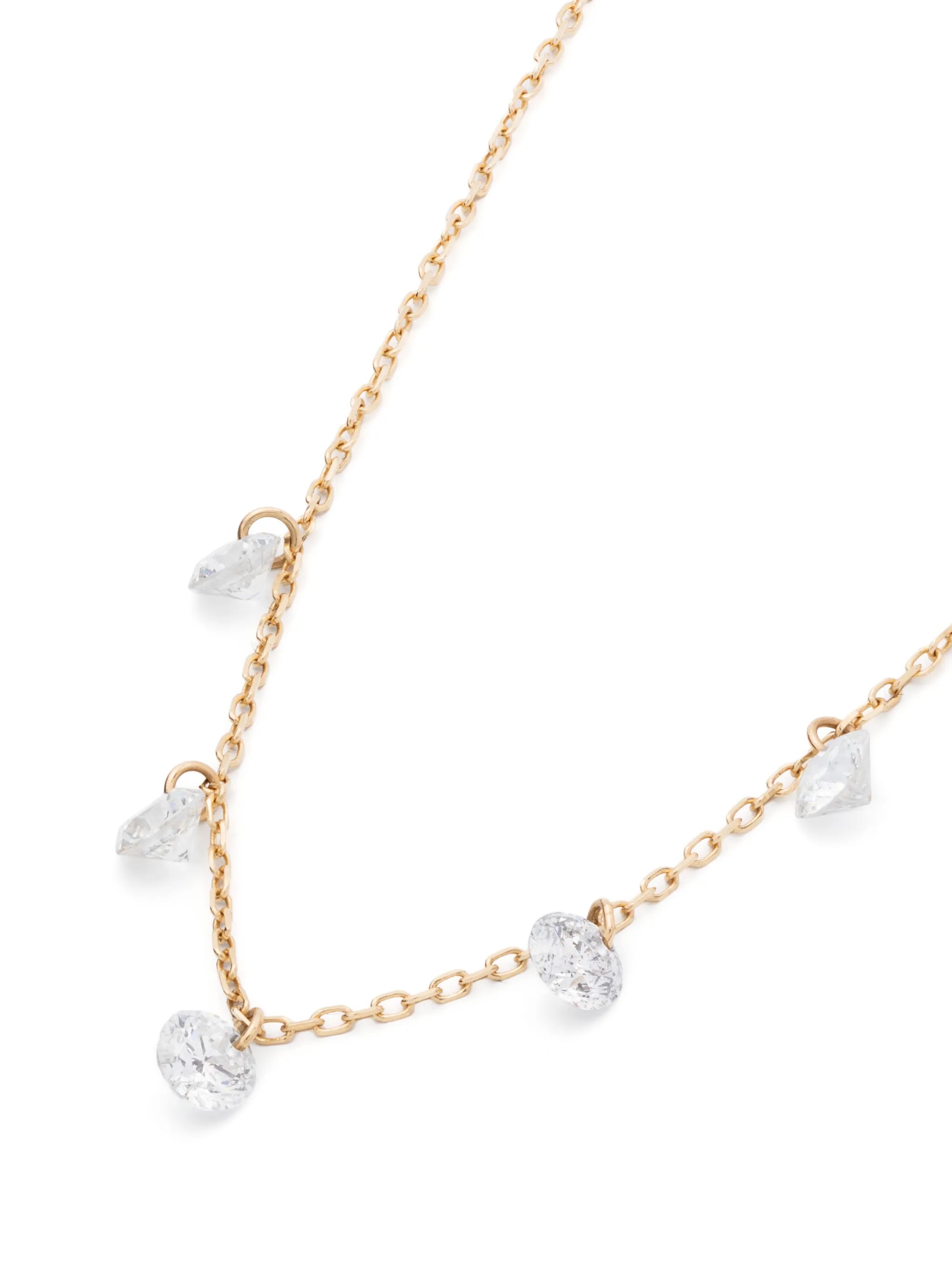 18kt yellow gold Danae diamond necklace