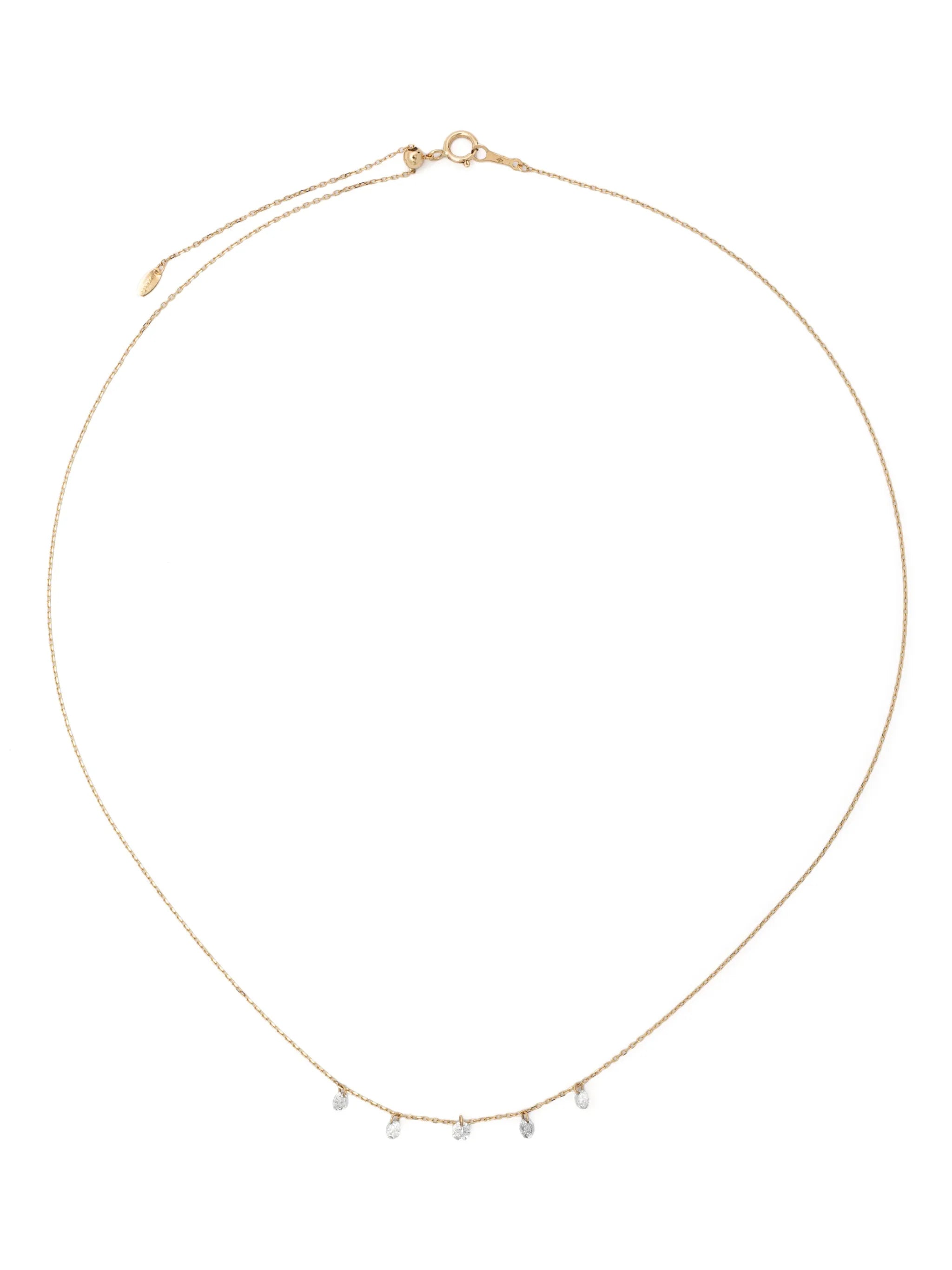 18kt yellow gold Danae diamond necklace