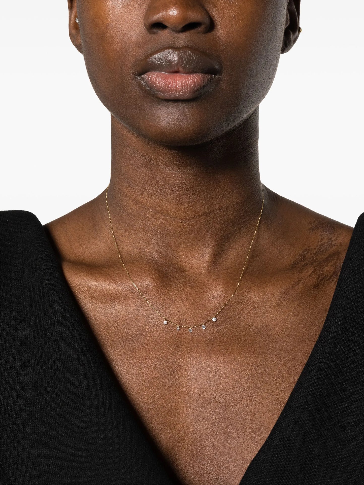 18kt yellow gold Danae diamond necklace