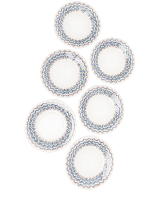Zig Zag Jarris bread plate (set of 6)