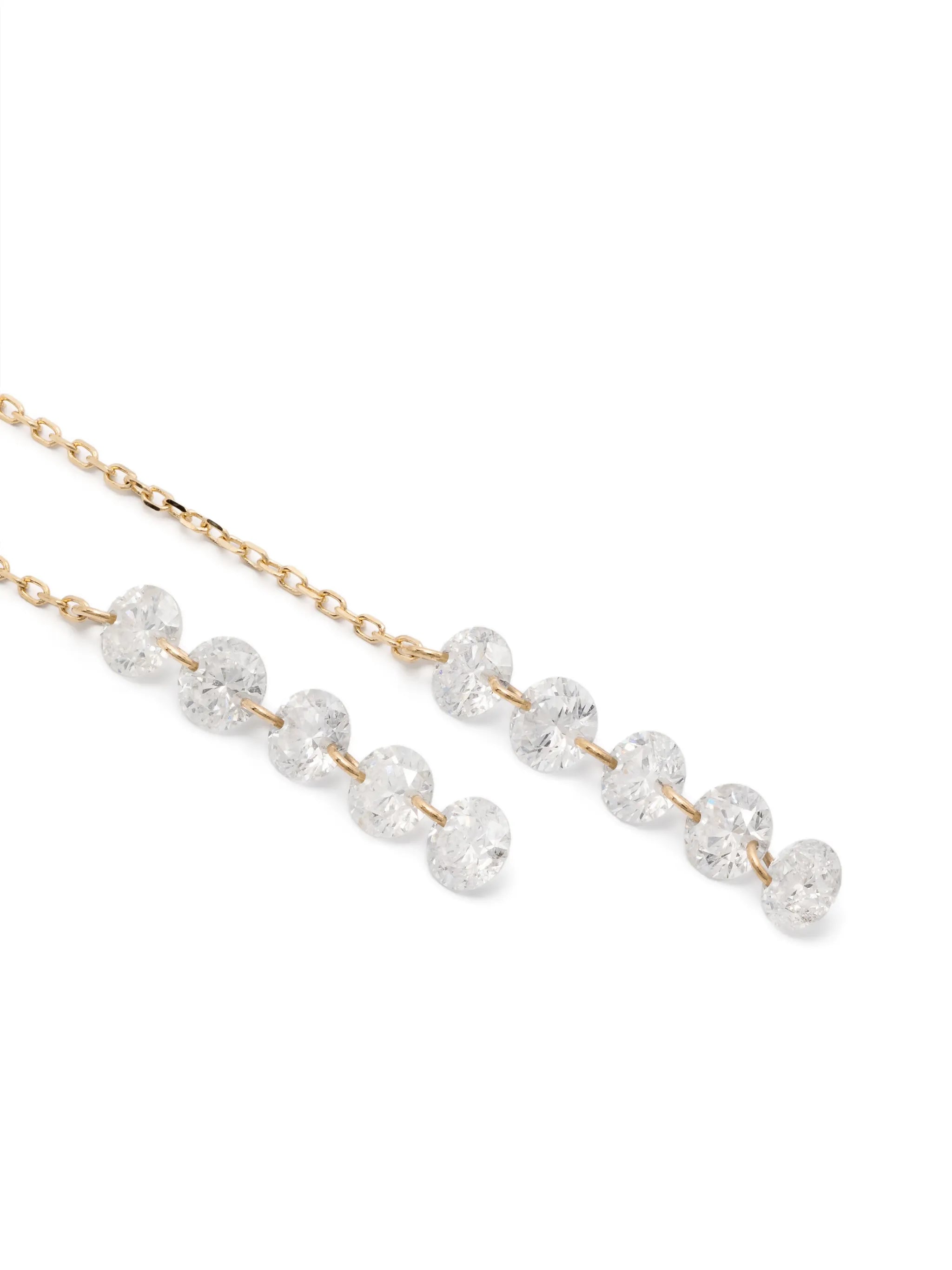 18kt yellow gold Danaé diamond earrings