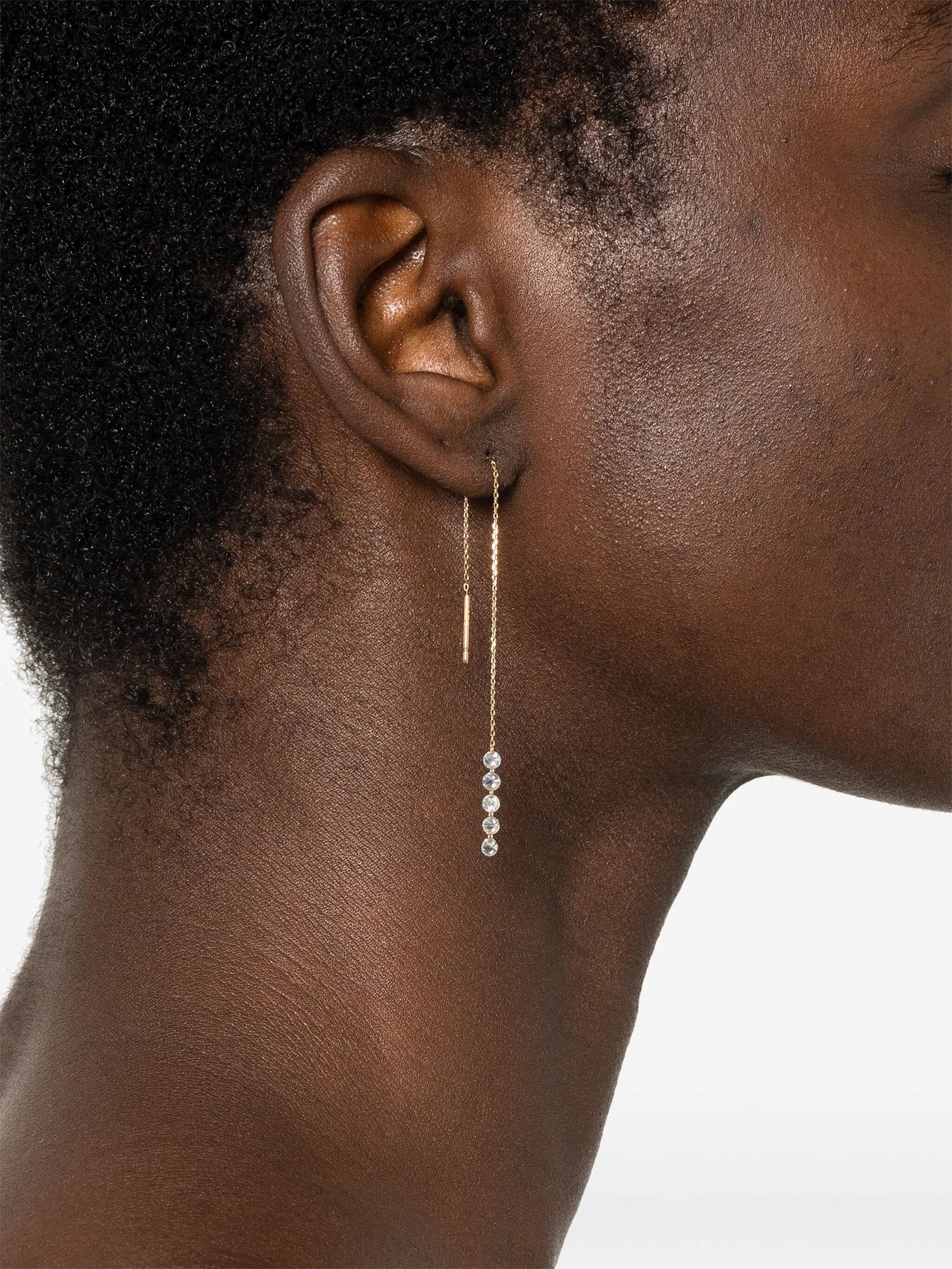 18kt yellow gold Danaé diamond earrings