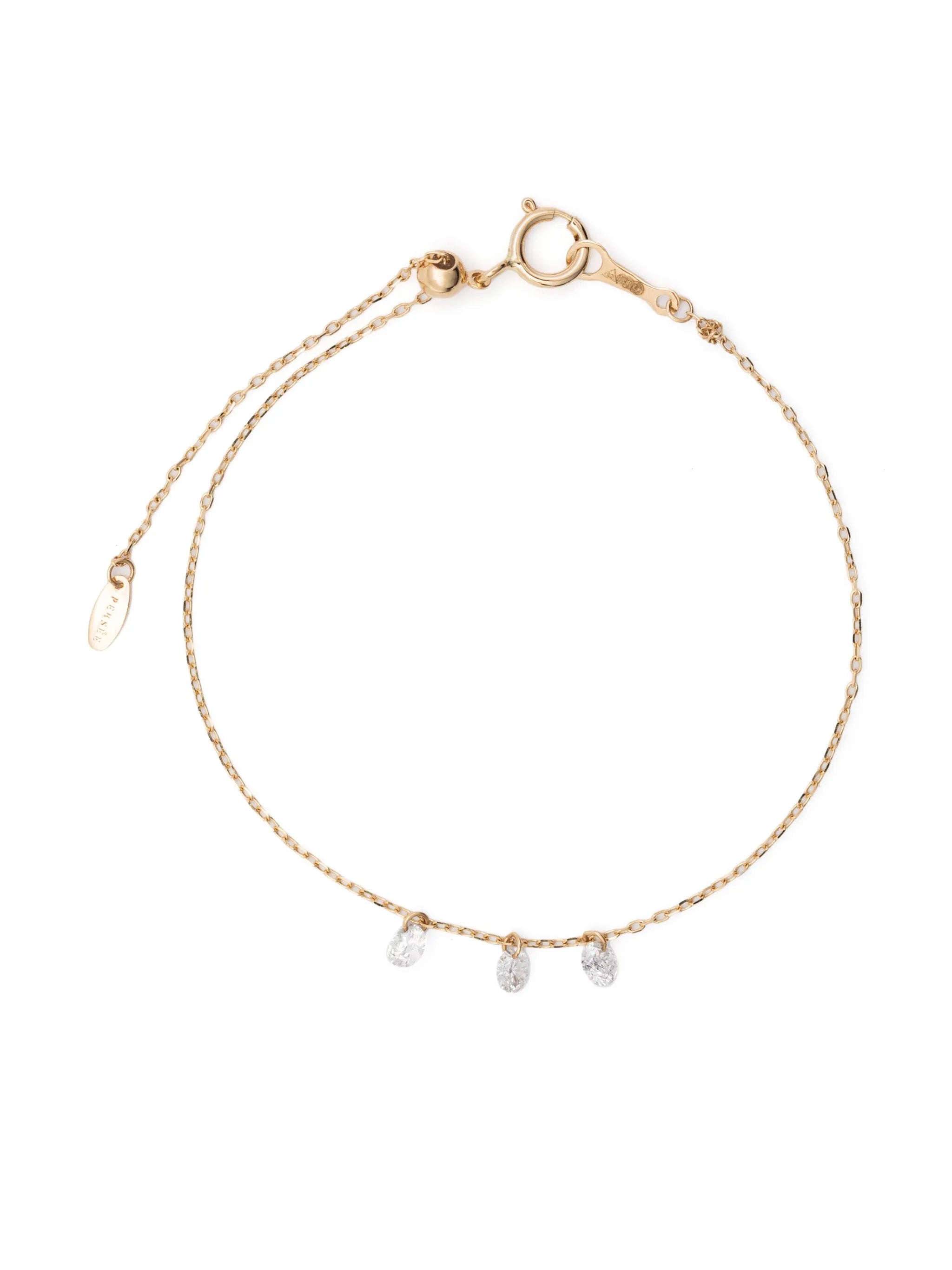 18kt yellow gold Danae Ligne diamond bracelet