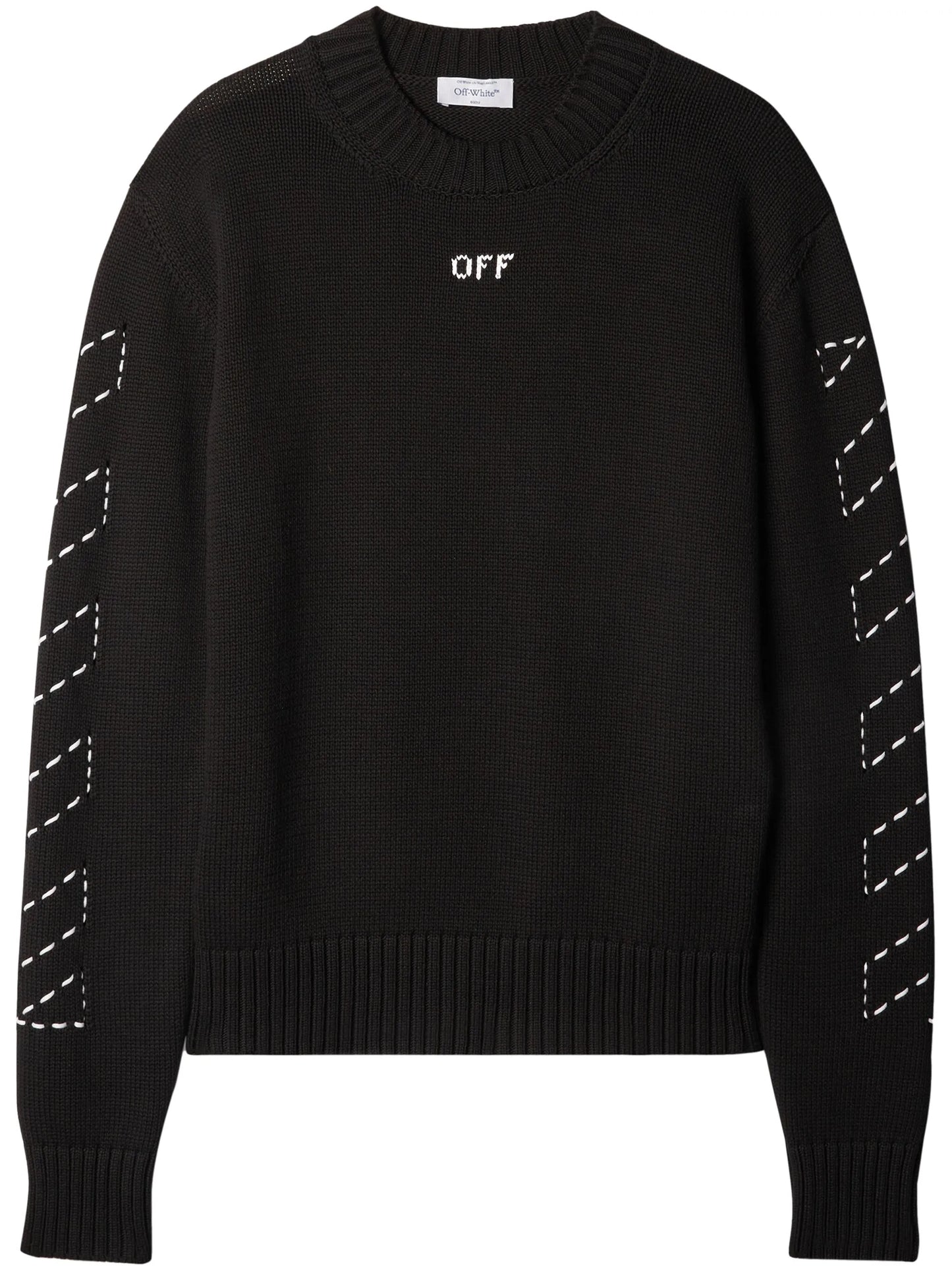 Arrows-embroidery crew-neck jumper