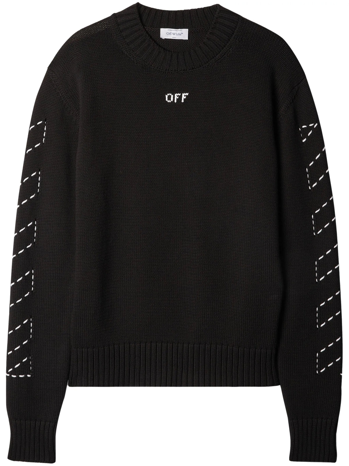 Arrows-embroidery crew-neck jumper