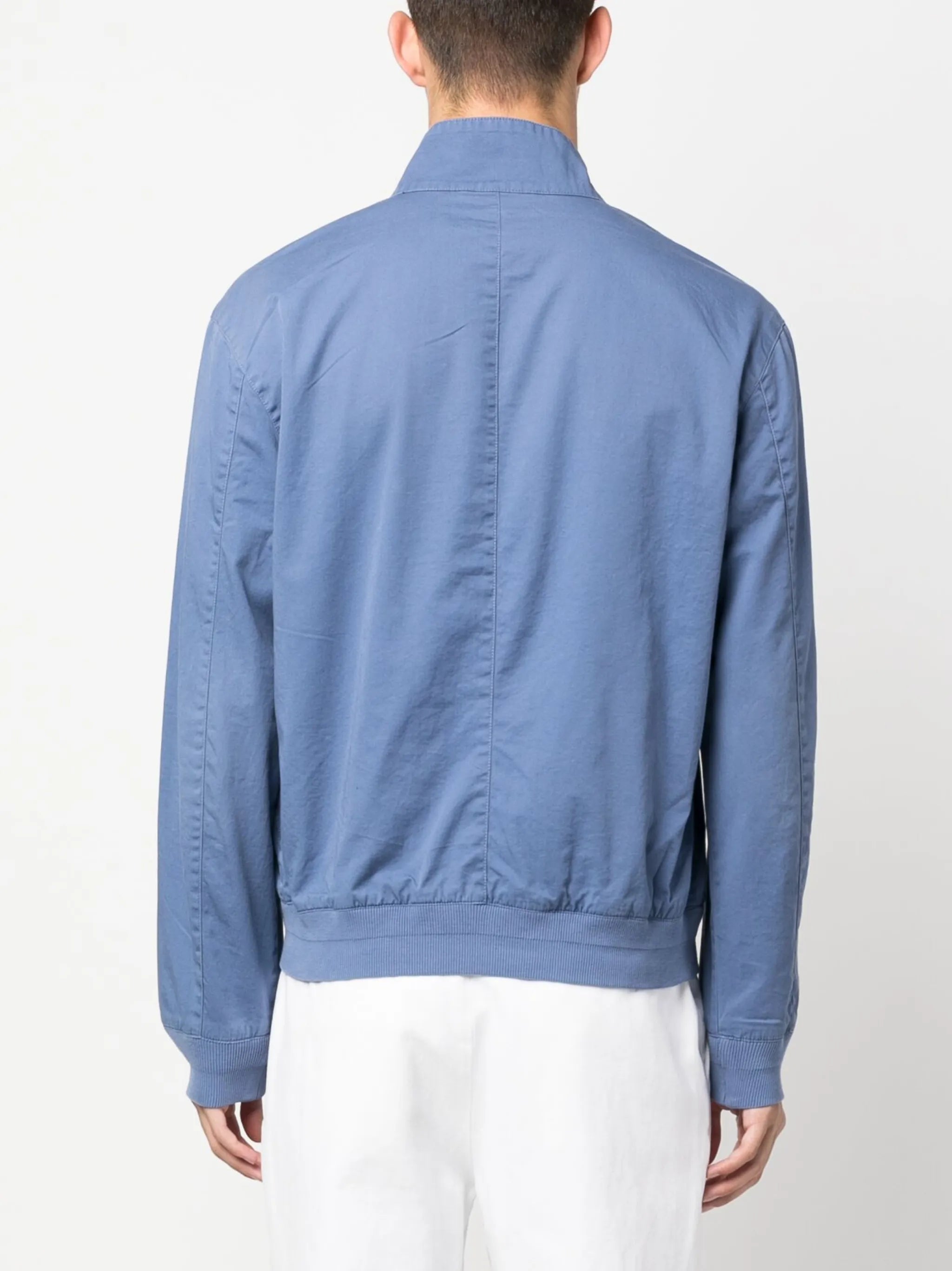 logo-embroidered zip-up bomber jacket