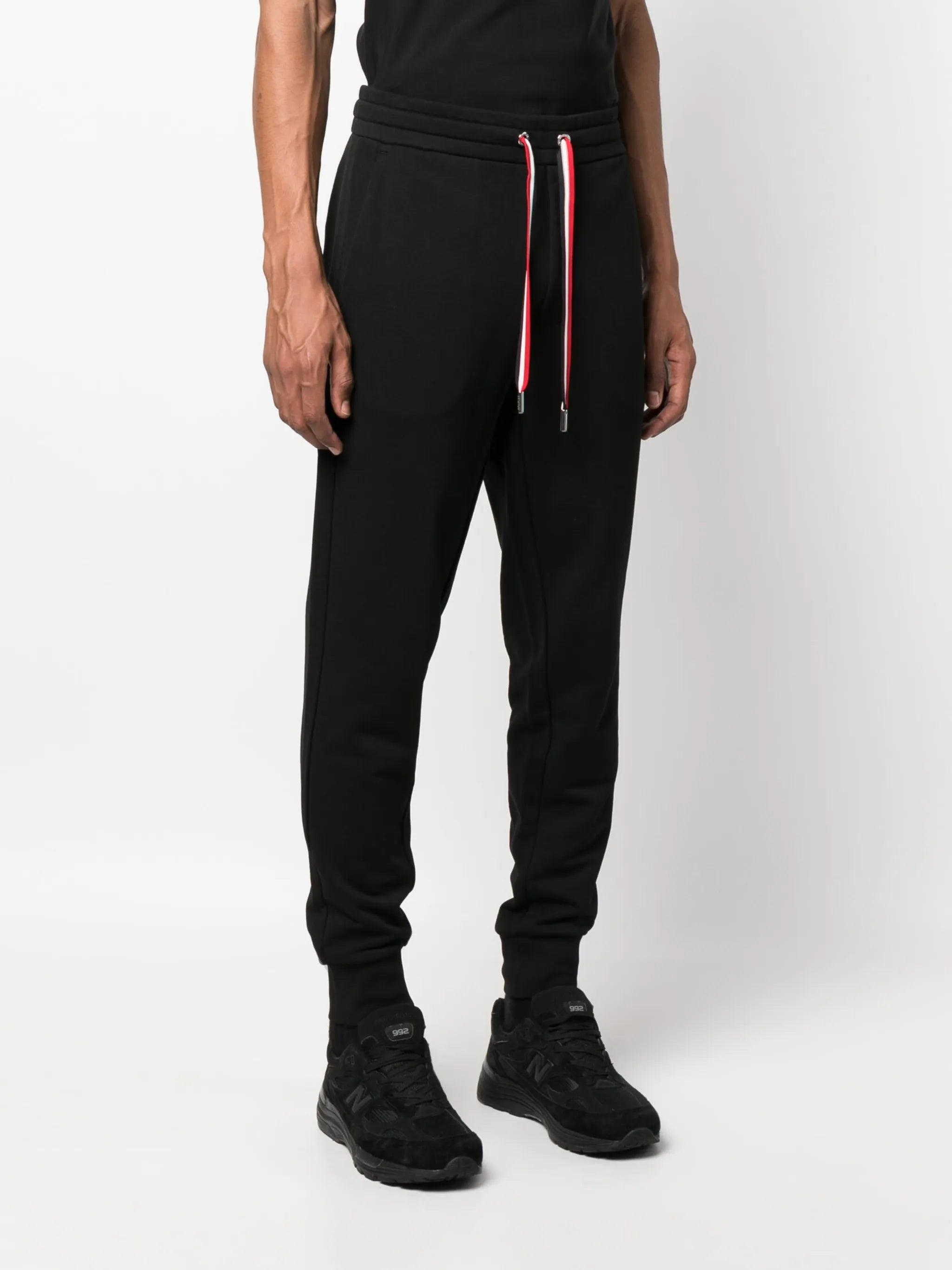 logo-patch cotton track pants