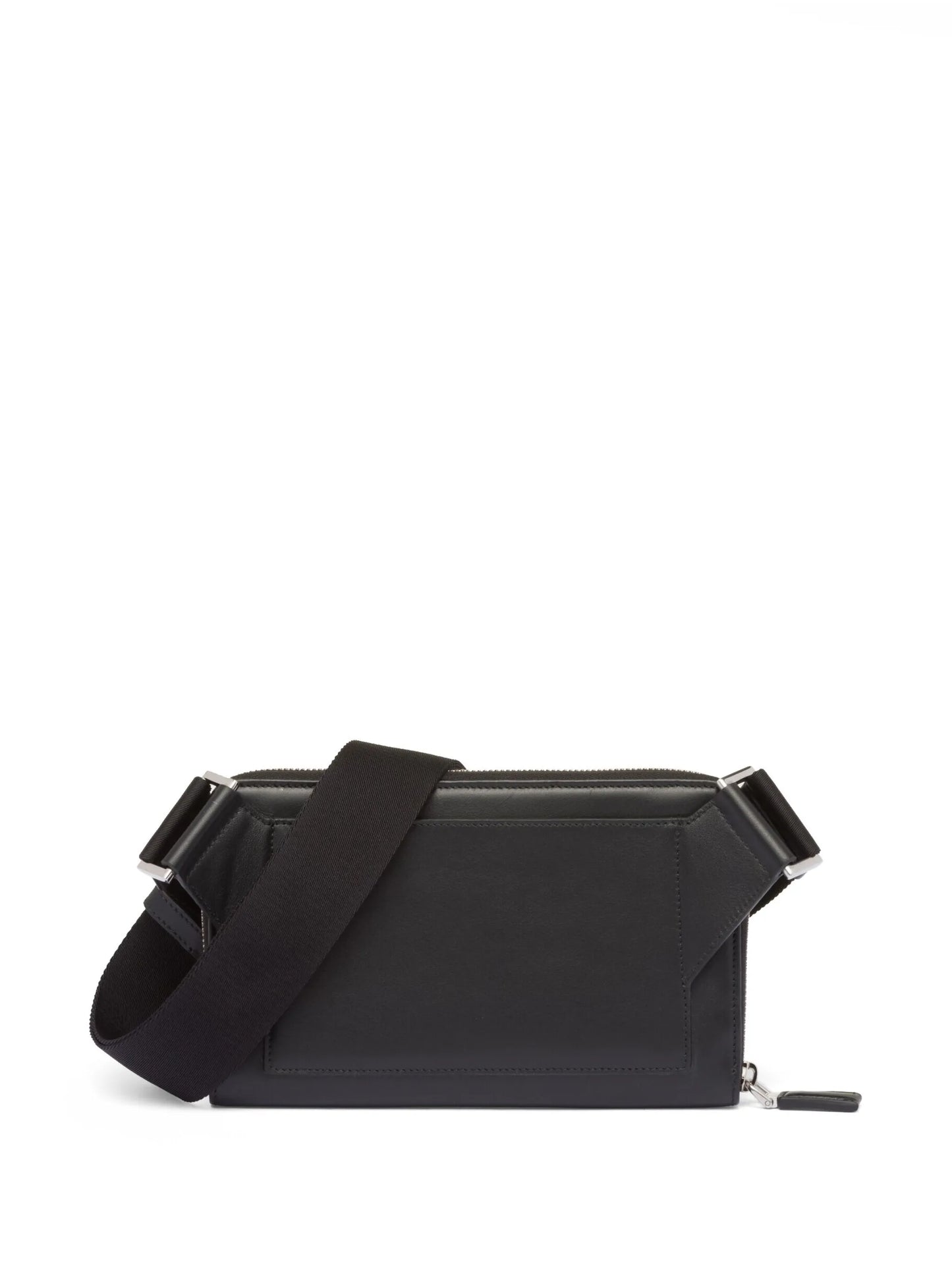 logo-plaque leather shoulder bag
