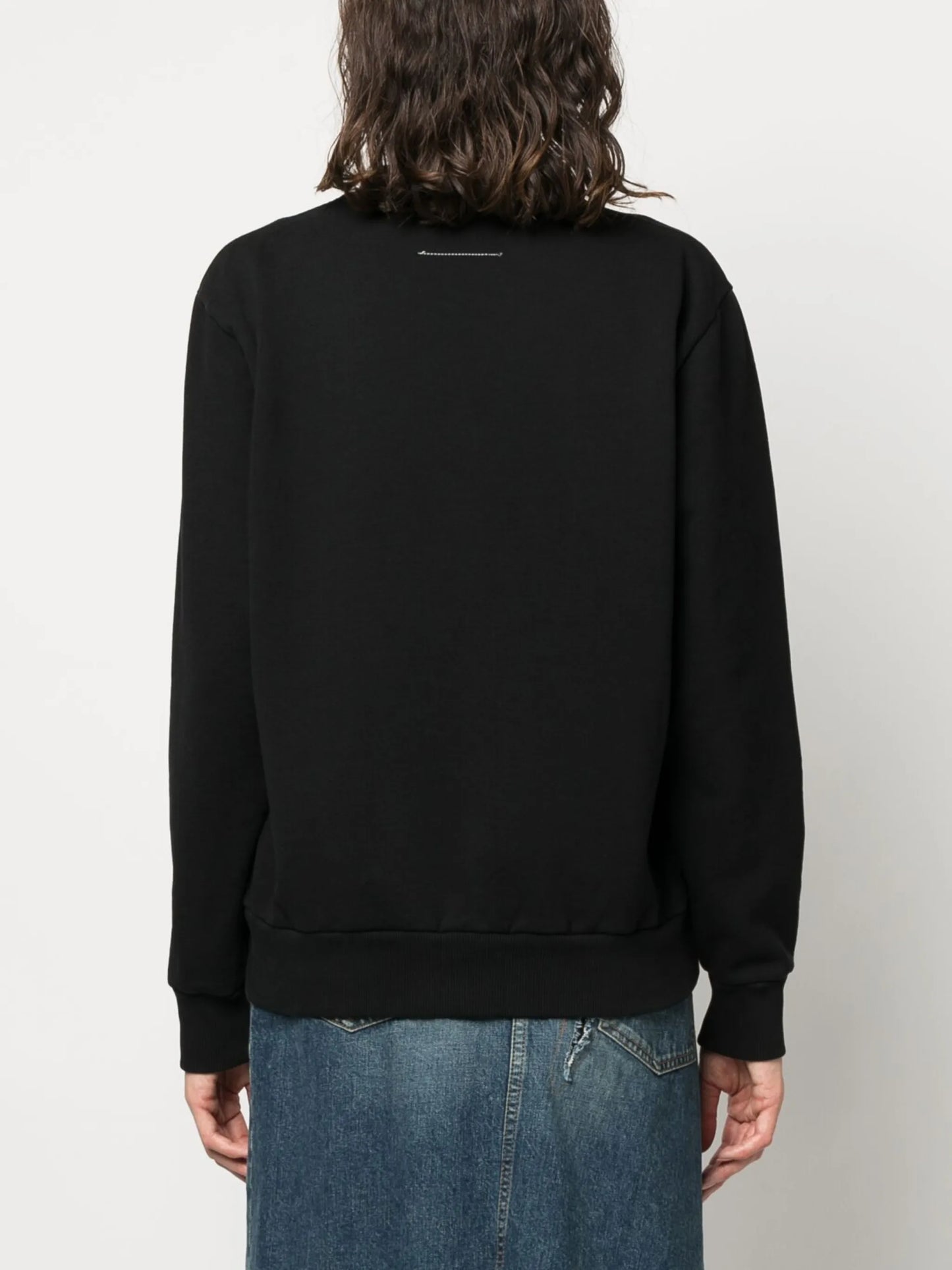 numbers-motif cotton hoodie