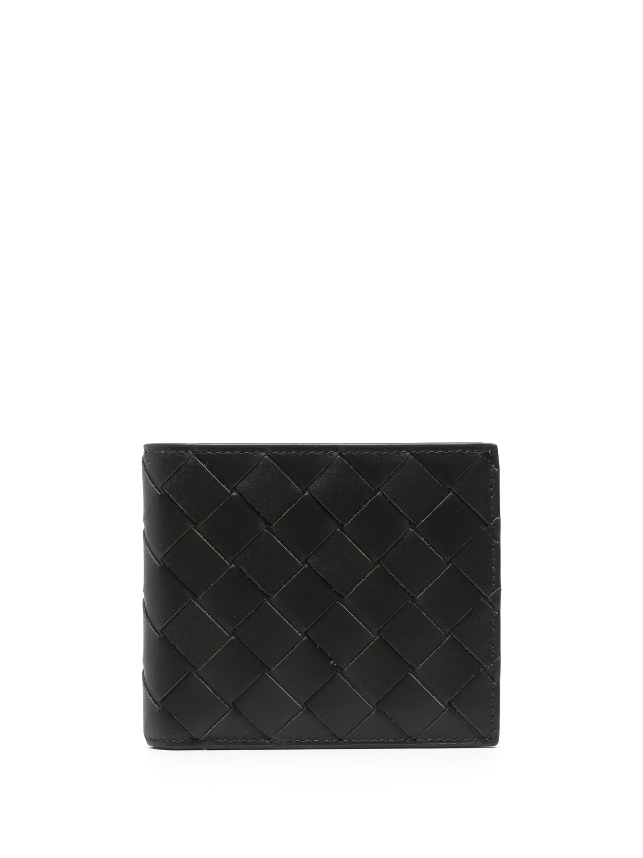 Intrecciato leather bi-fold wallet