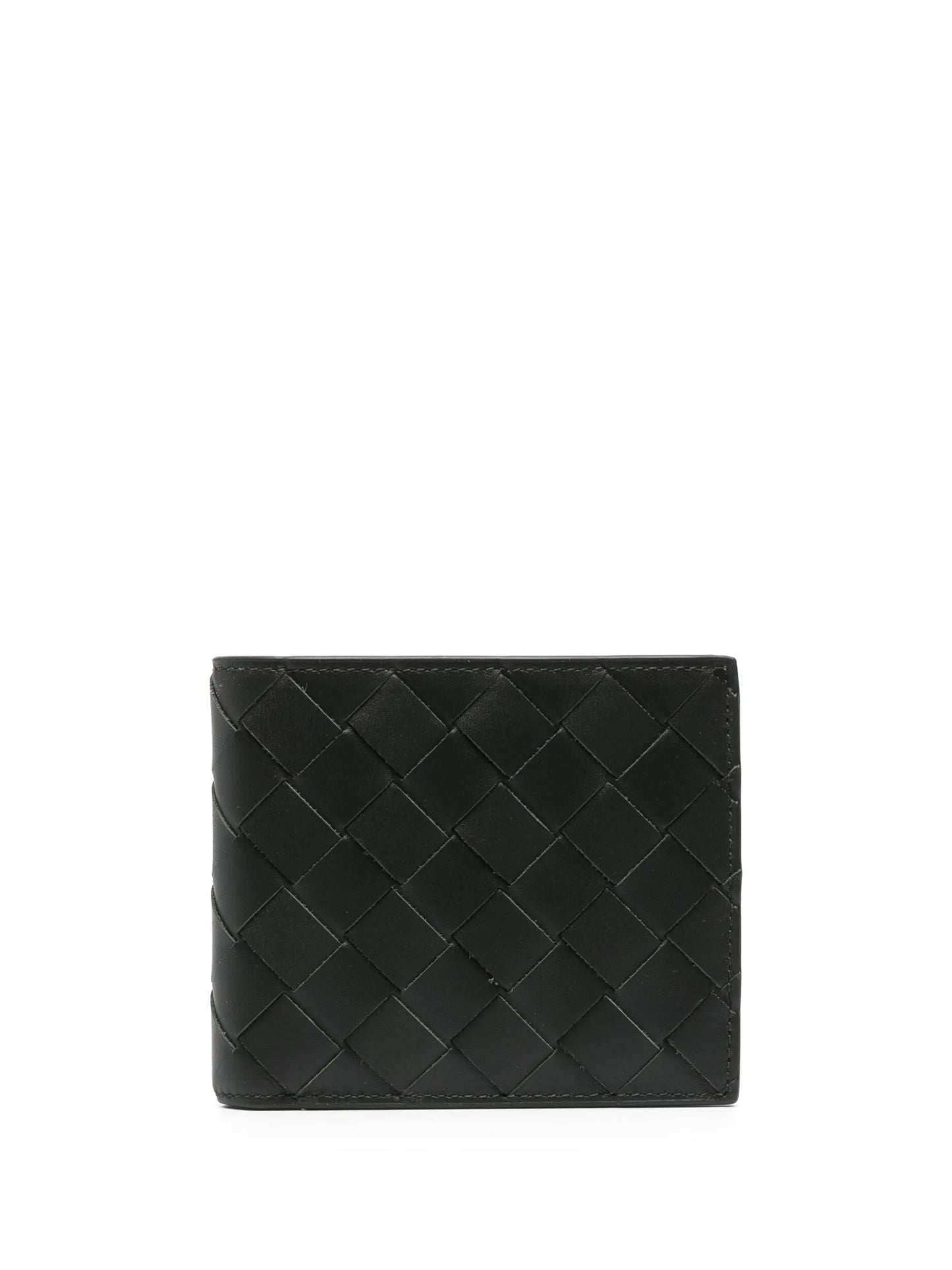 Intrecciato leather bi-fold wallet