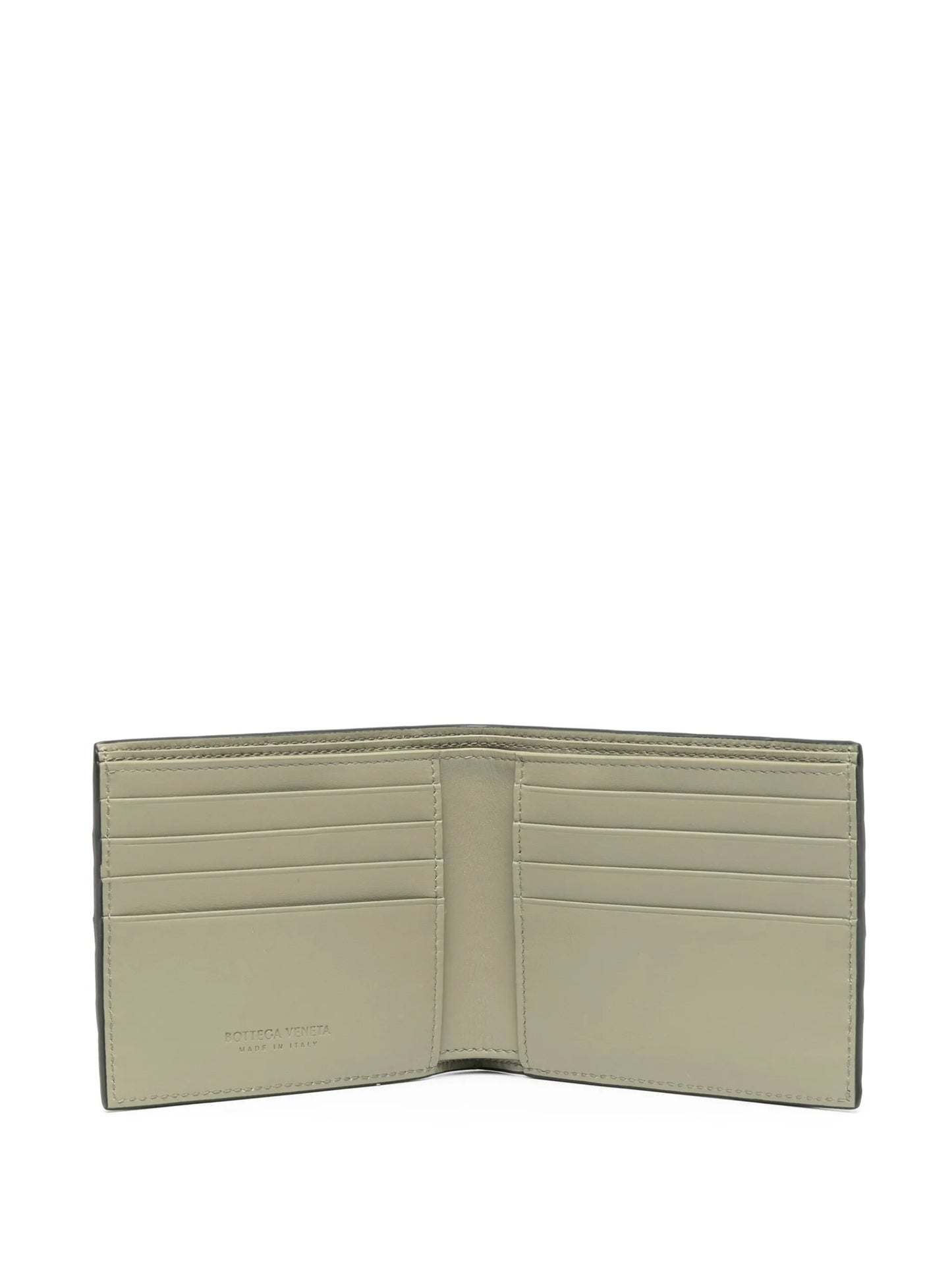 Intrecciato leather bi-fold wallet