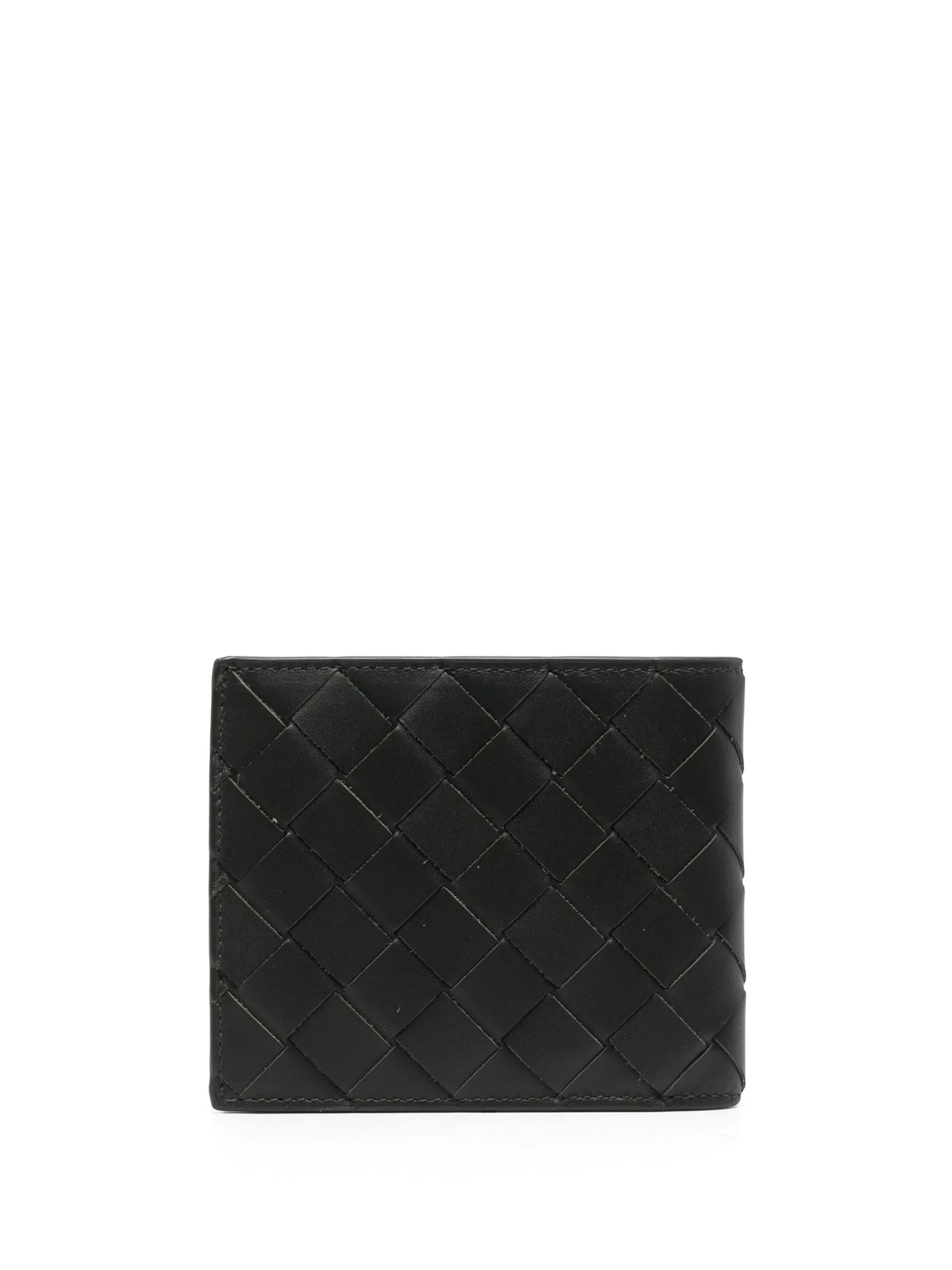Intrecciato leather bi-fold wallet