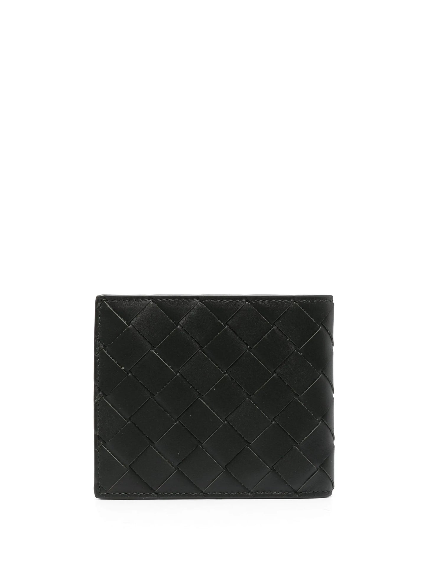 Intrecciato leather bi-fold wallet