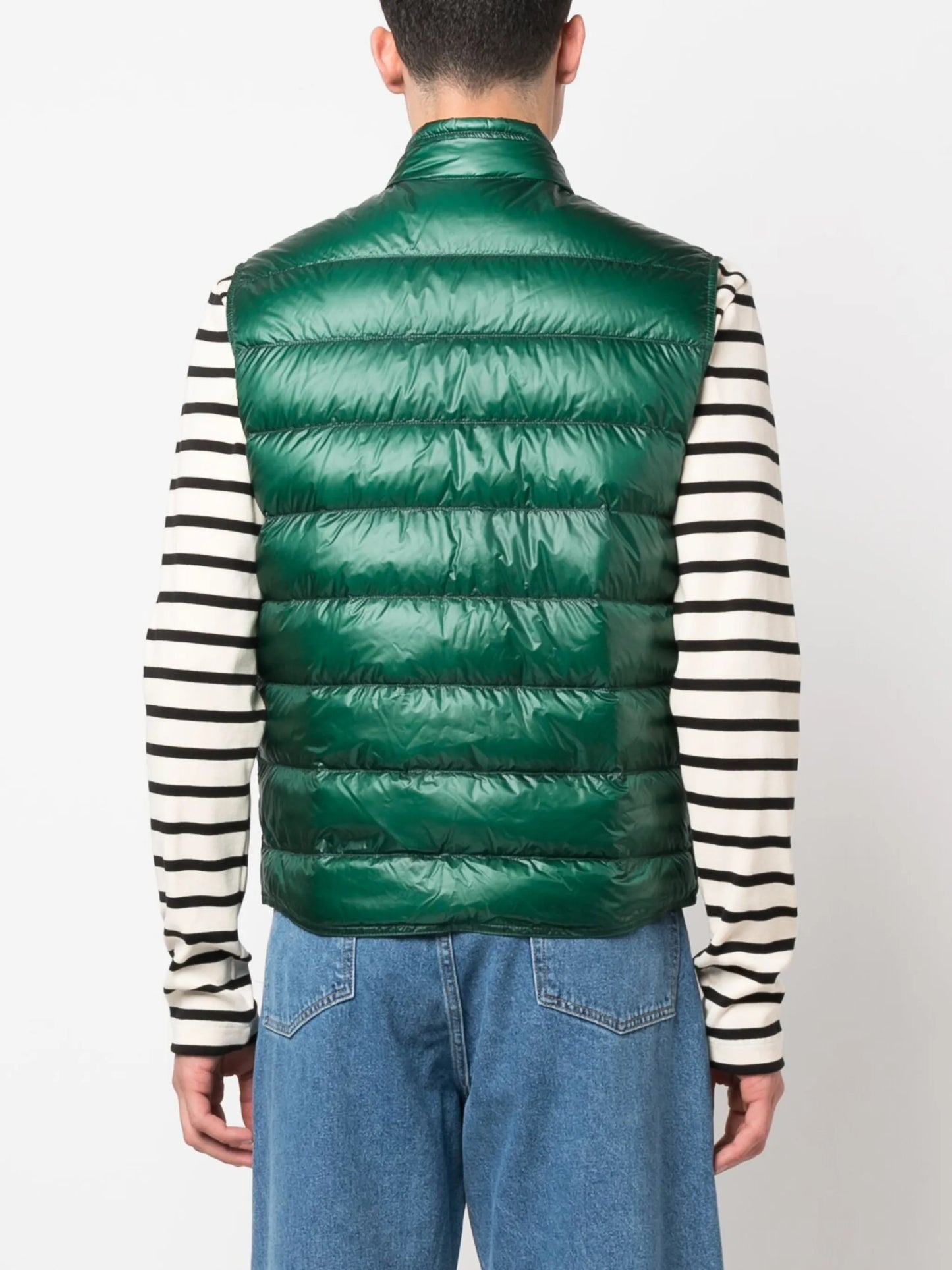 Gui logo-patch puffer gilet