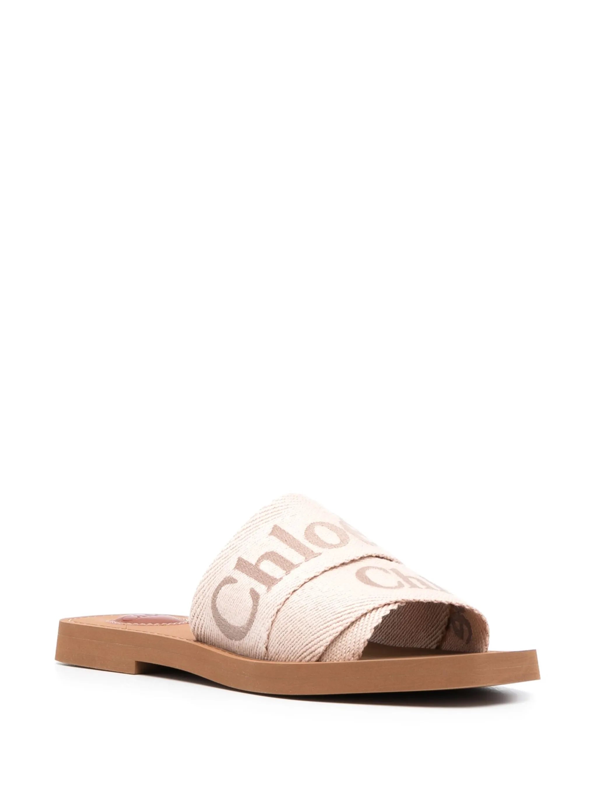 Woody linen sandals