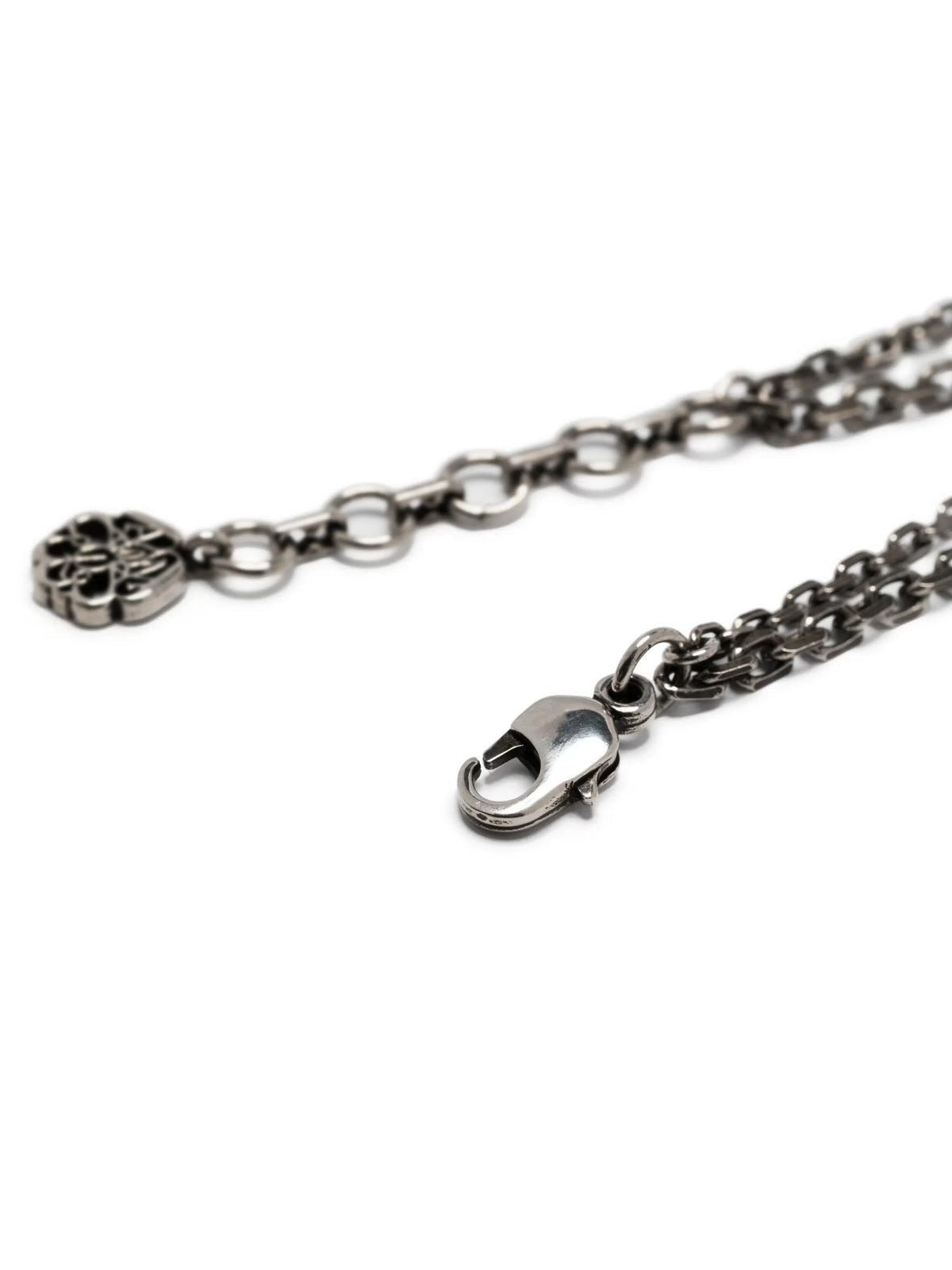layered skull charm bracelet