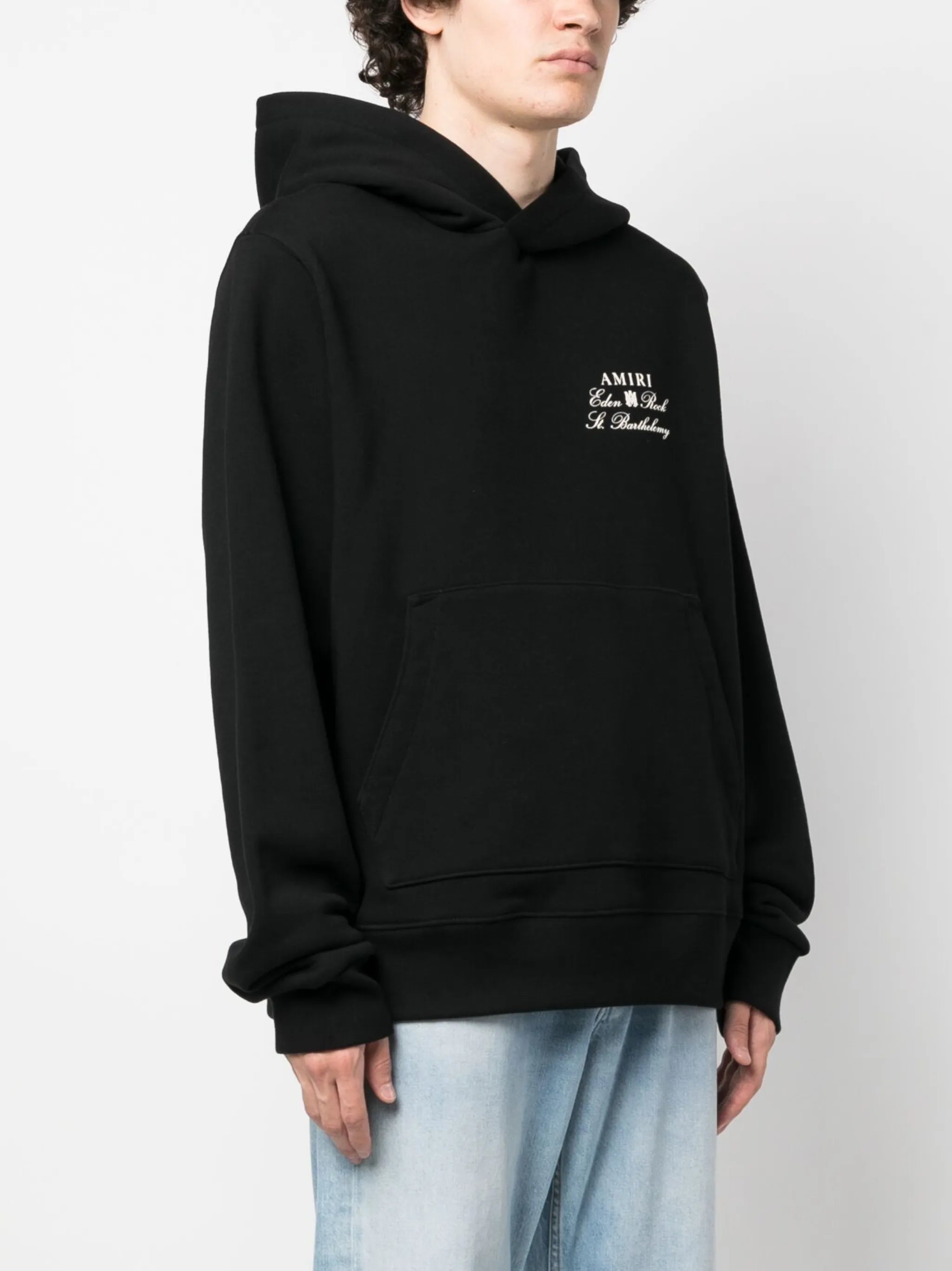 logo-print cotton hoodie