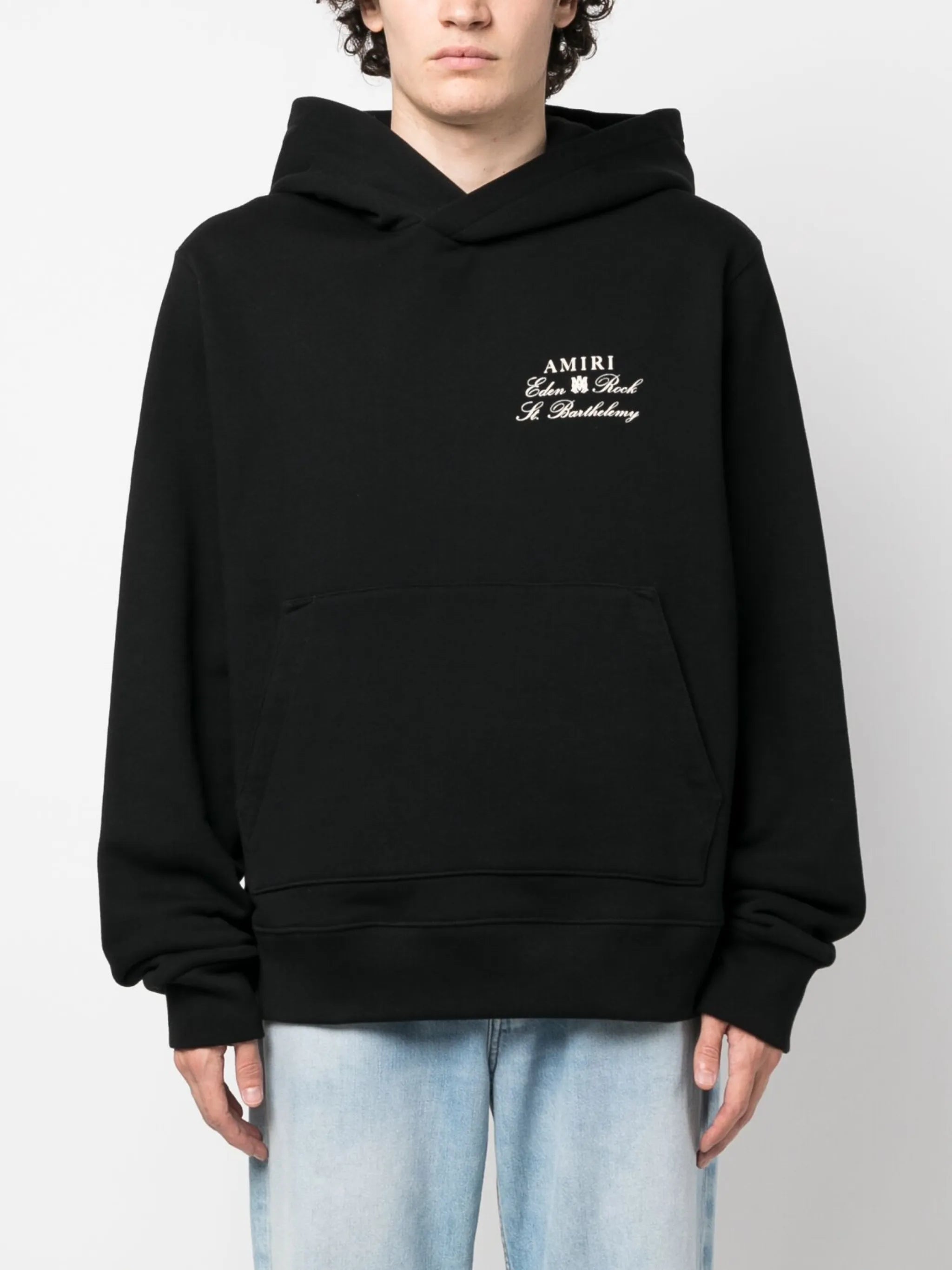 logo-print cotton hoodie