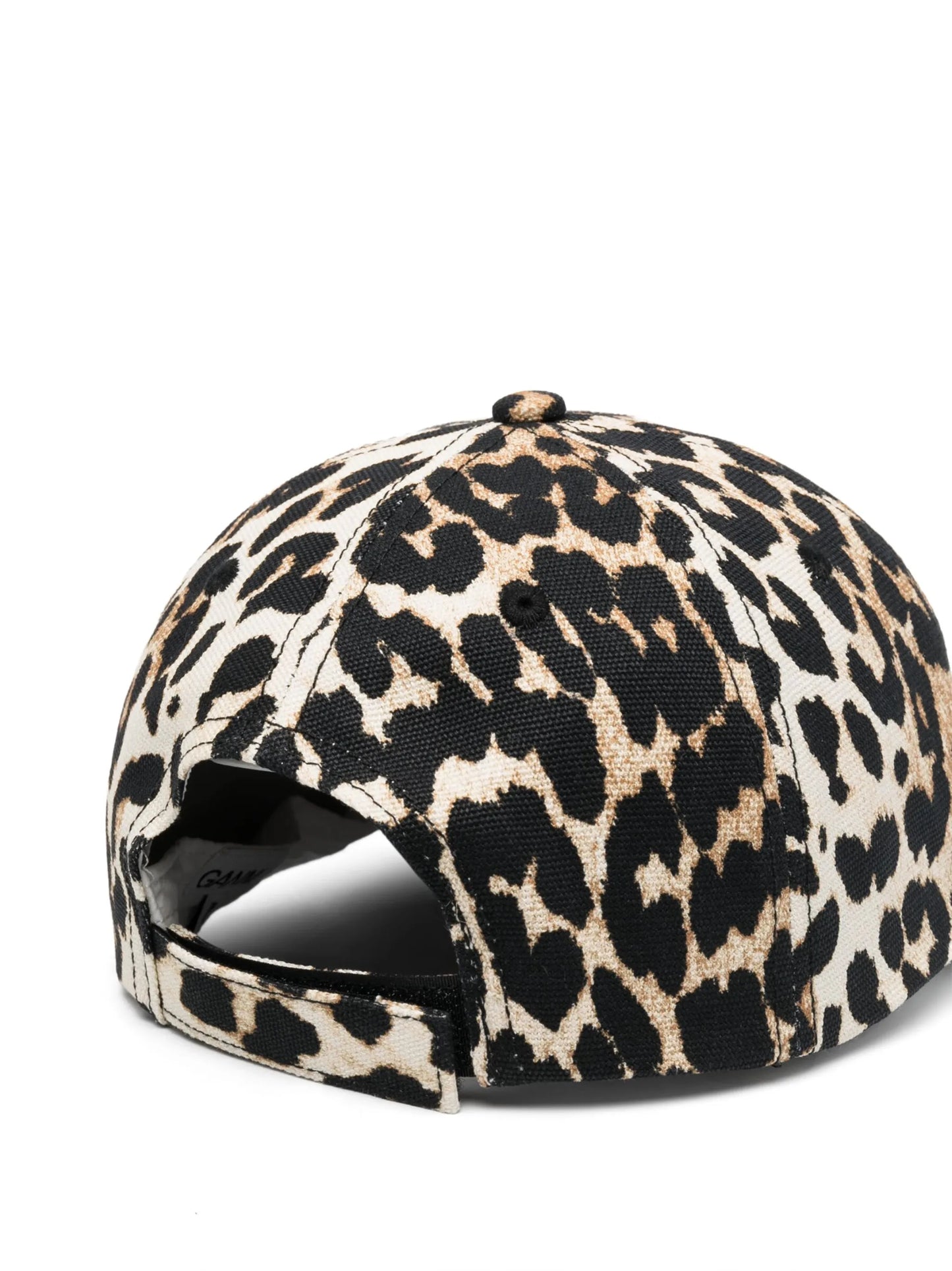 logo-embroidered leopard-print cap