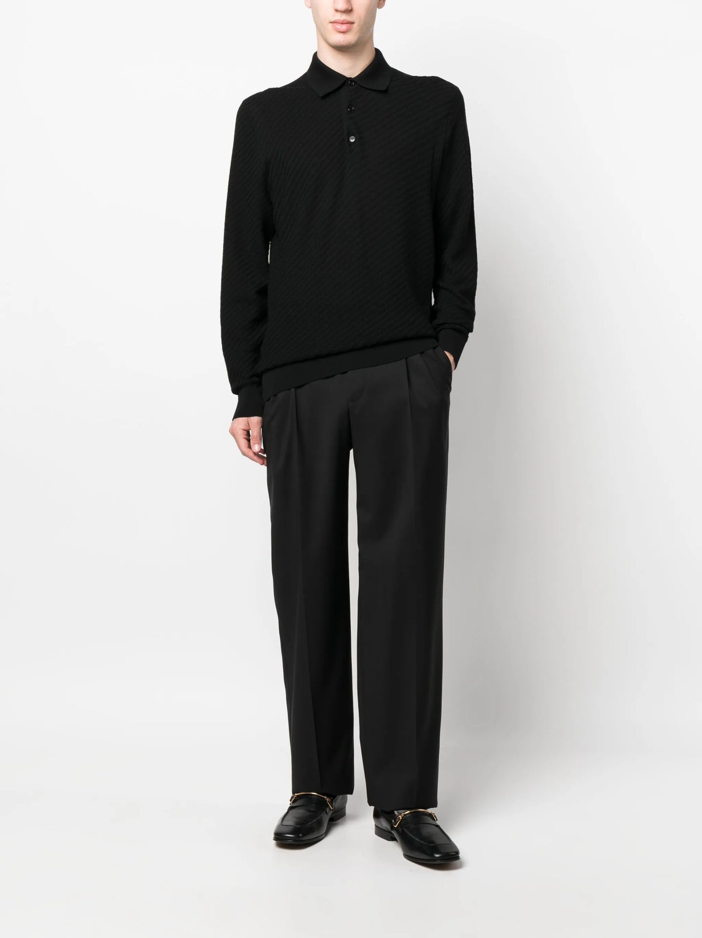pleated tailored trousers