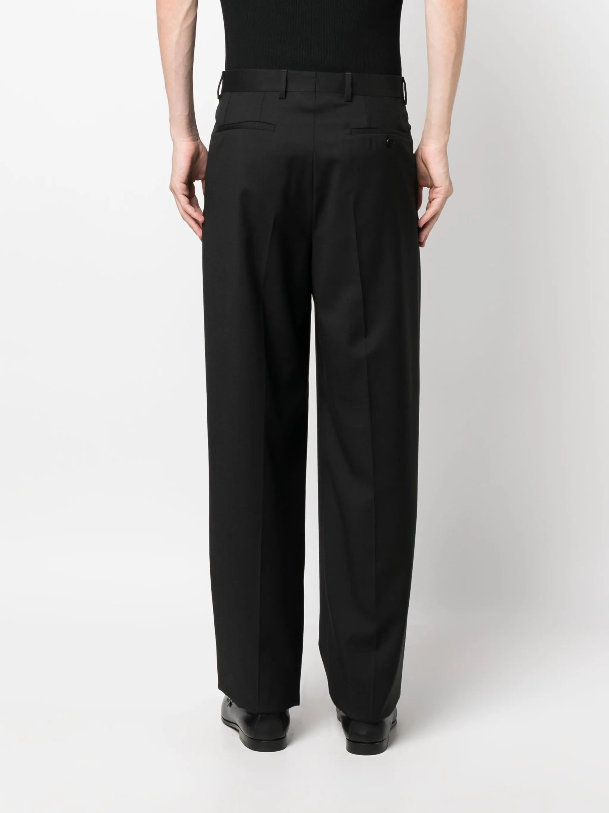pleated tailored trousers