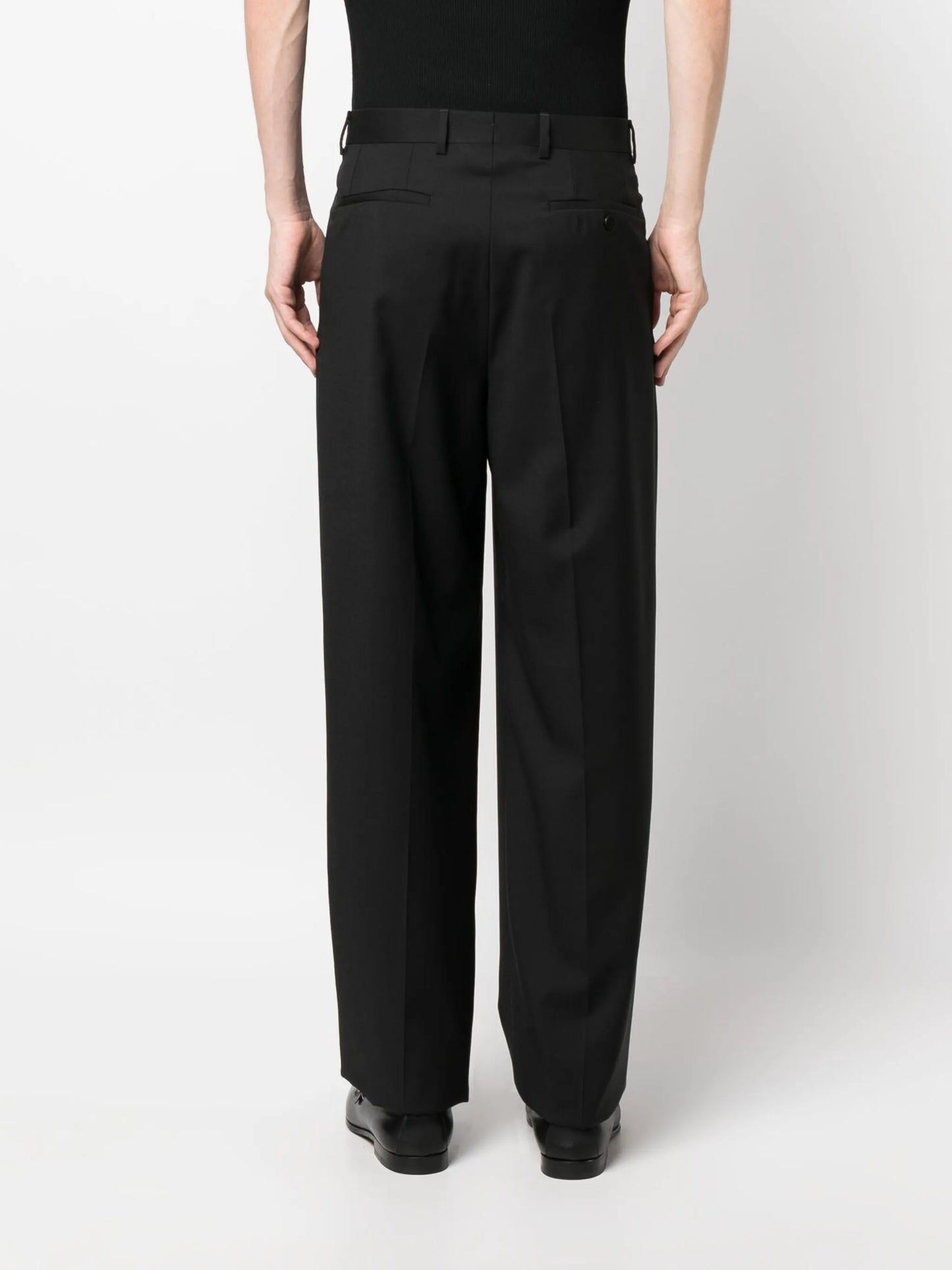 pleated tailored trousers