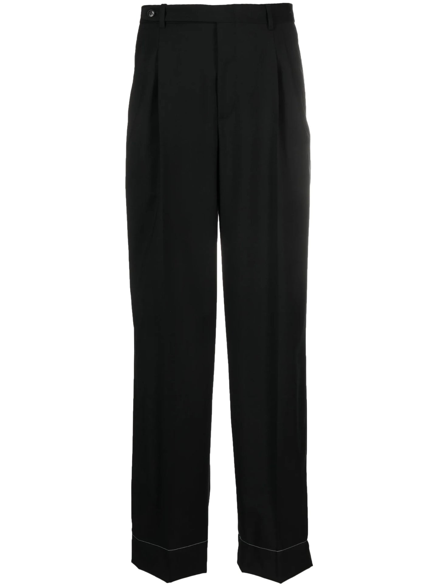 pleated tailored trousers