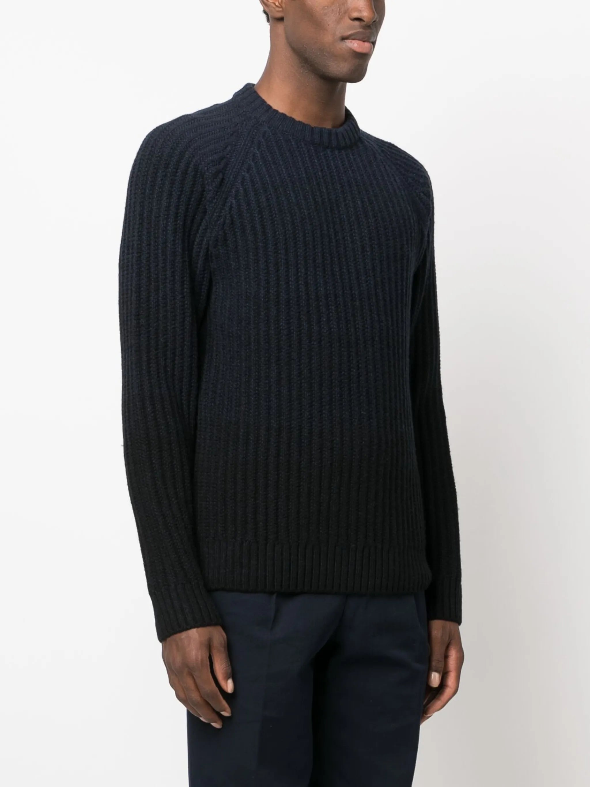 fisherman's-knit long-sleeved jumper