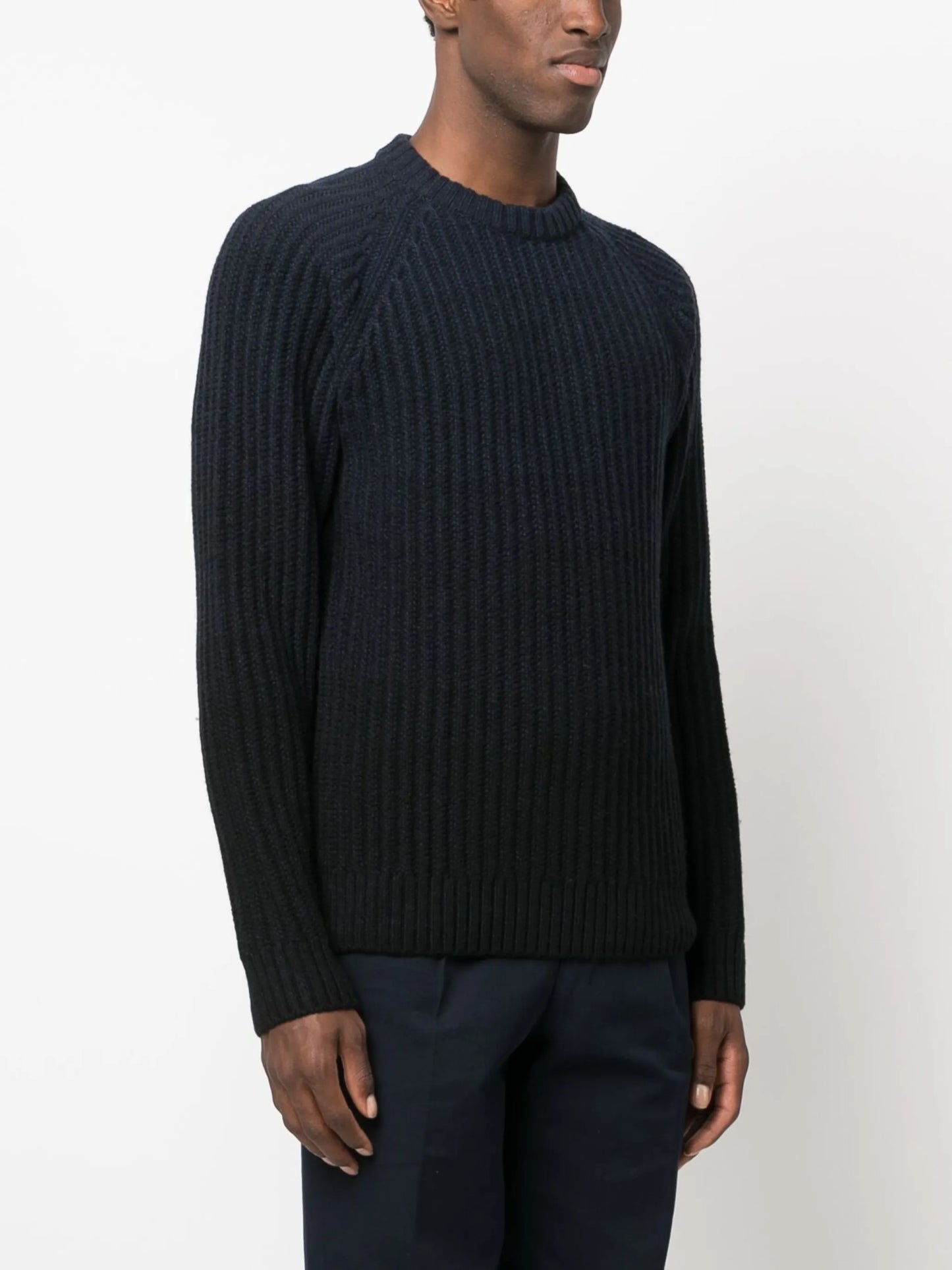 fisherman's-knit long-sleeved jumper